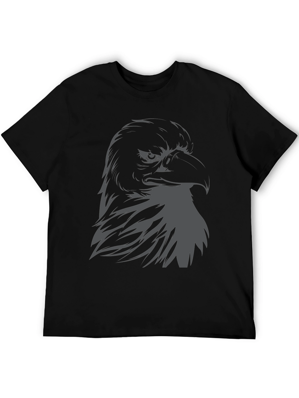 Mens Eagle Graphic Print Black T-Shirt