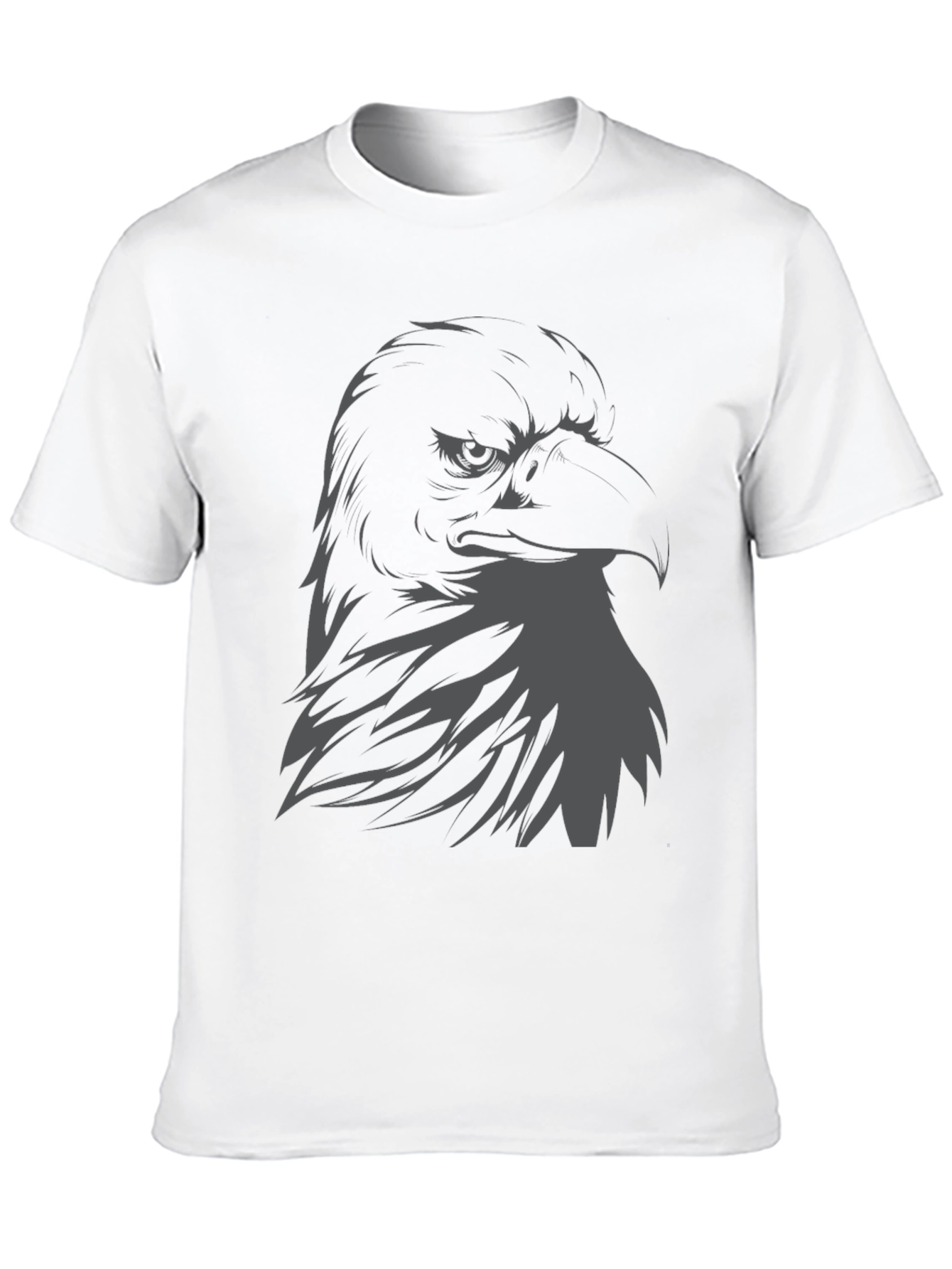 Mens Eagle Graphic Print Black T-Shirt