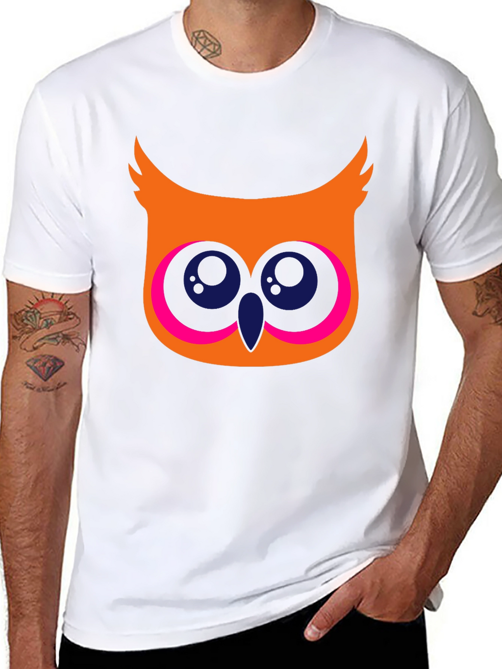 Cool Owl Graphic T-Shirt - Black Cotton Tee