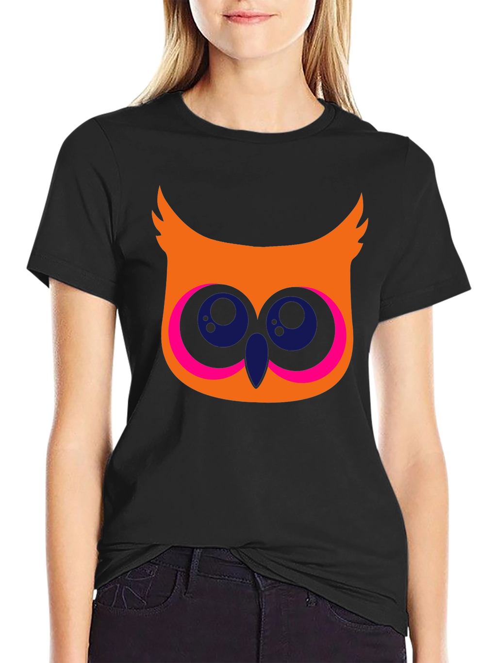 Cool Owl Graphic T-Shirt - Black Cotton Tee