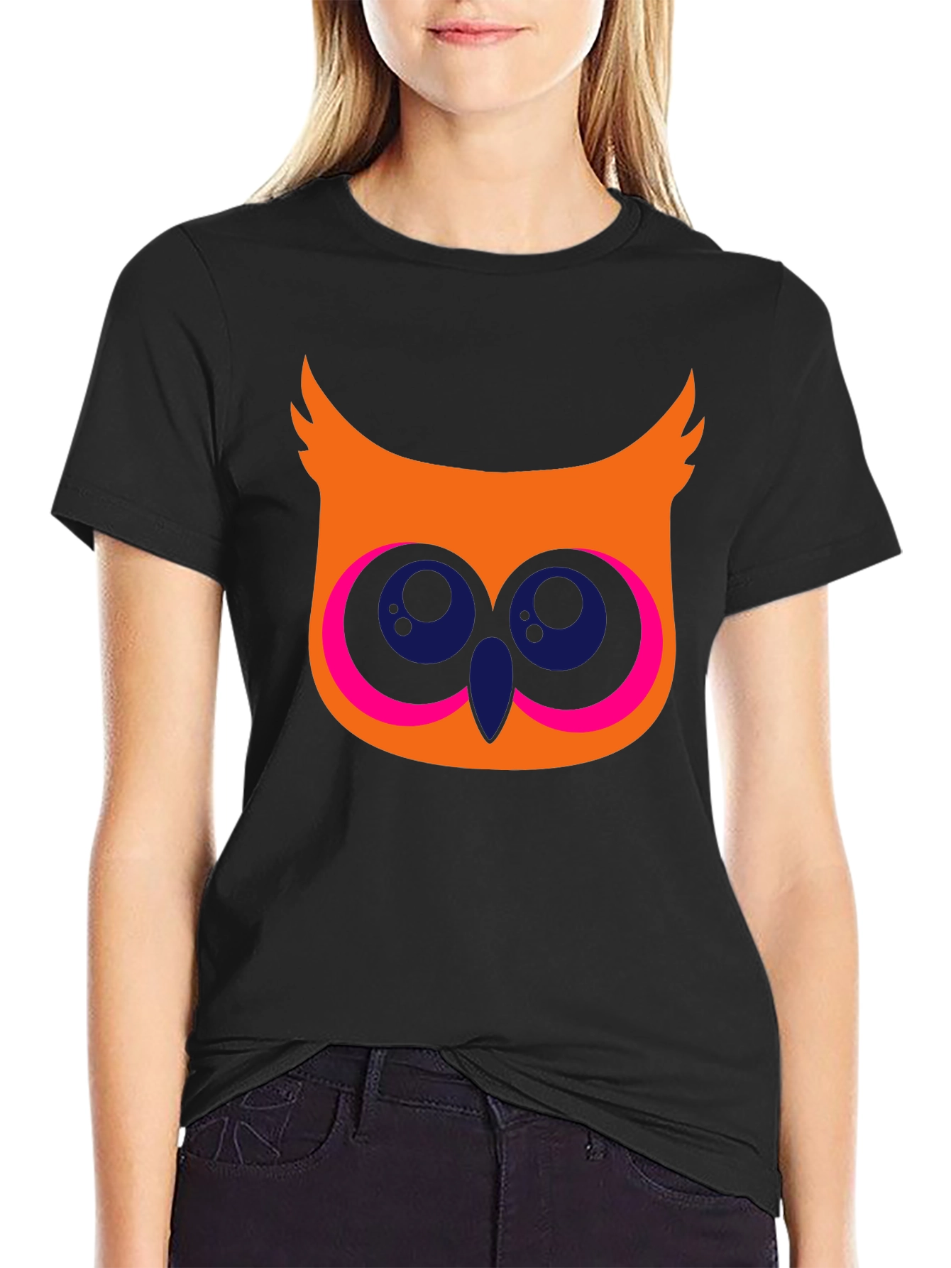 Cool Owl Graphic T-Shirt - Black Cotton Tee