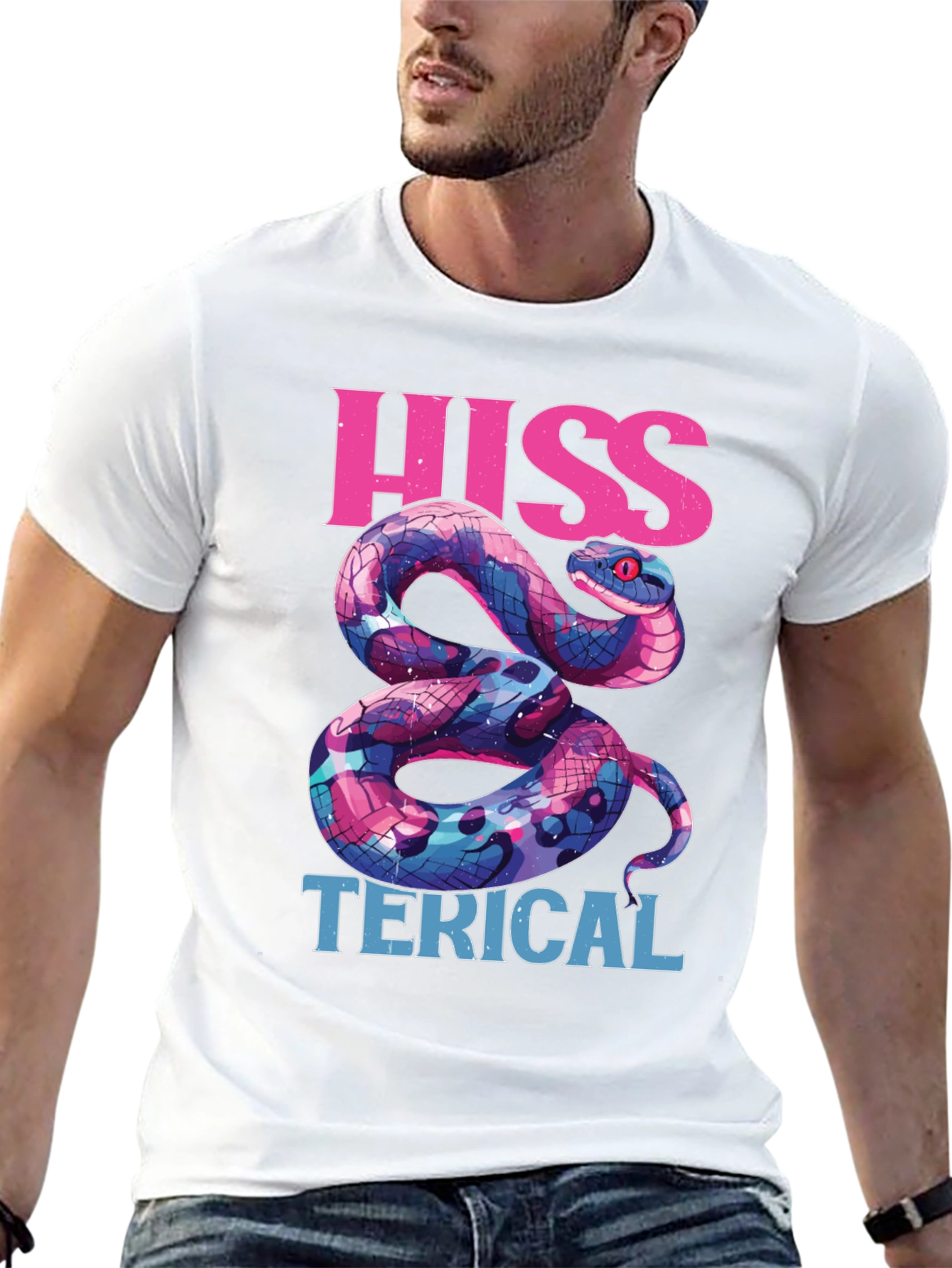 Hiss-terical Snake Graphic Tee - Funny Reptile Shirt
