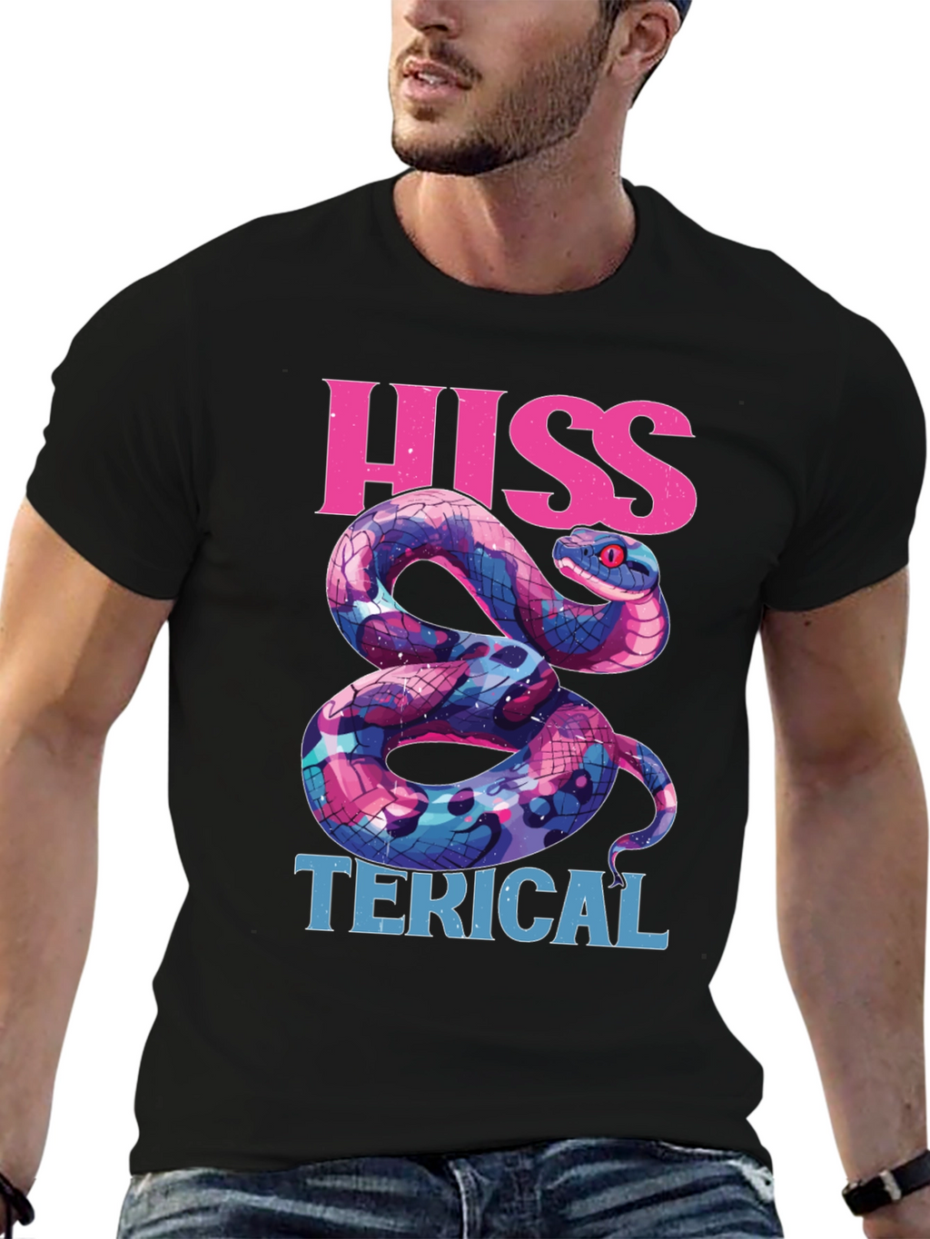 Hiss-terical Snake Graphic Tee - Funny Reptile Shirt