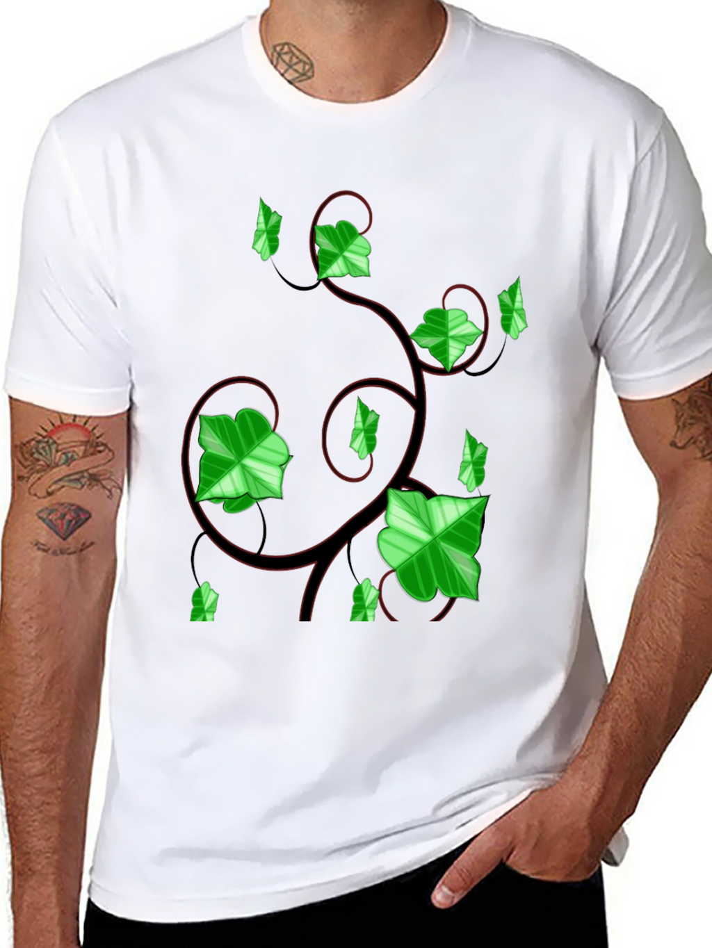 Ivy Vine Graphic Tee - Black