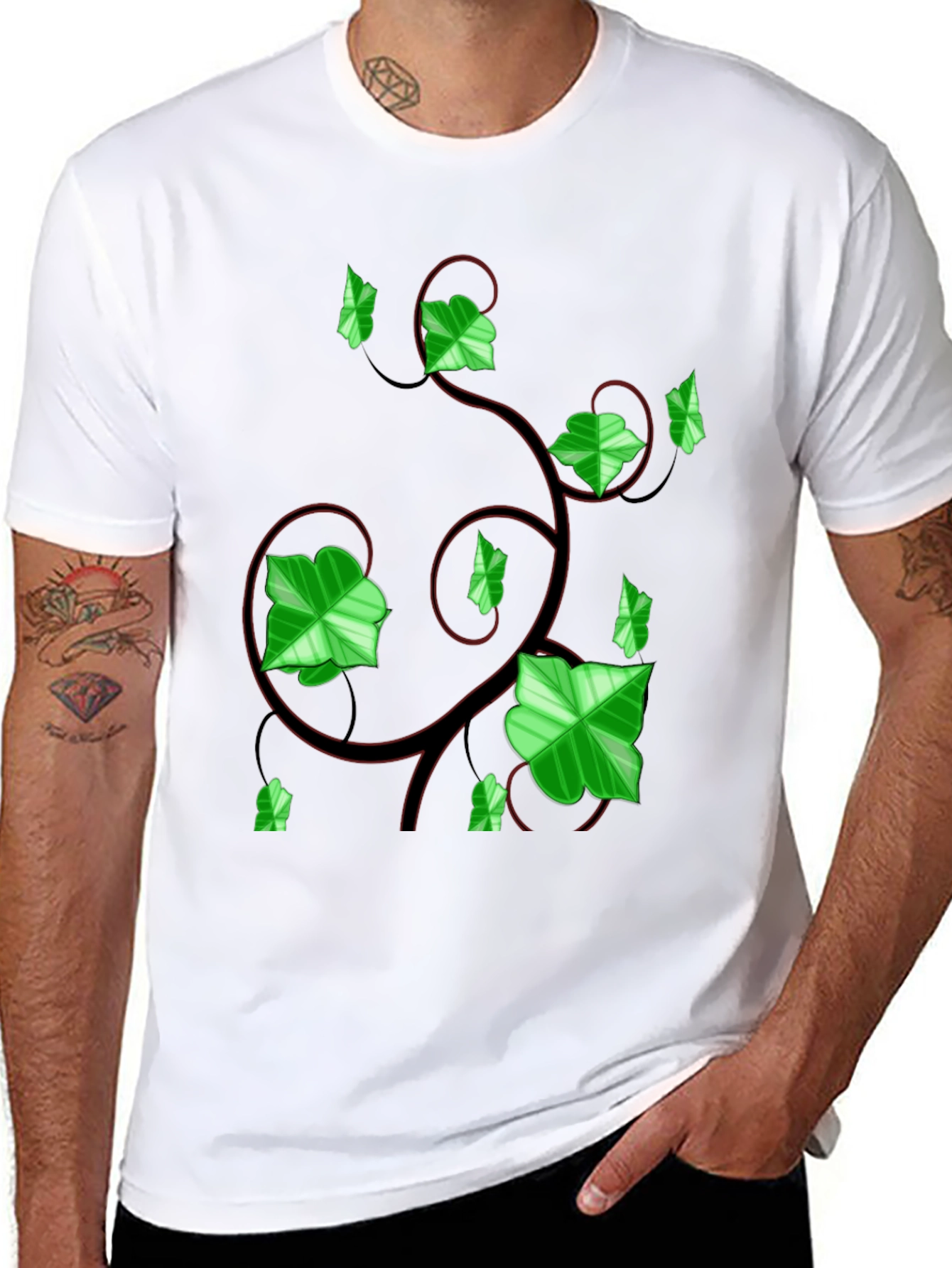 Ivy Vine Graphic Tee - Black