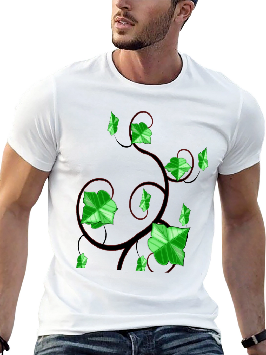 Ivy Vine Graphic Tee - Black