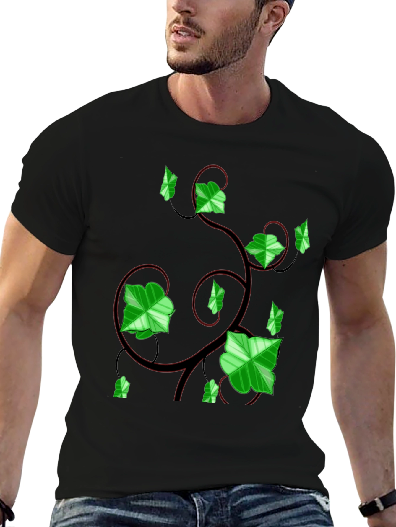Ivy Vine Graphic Tee - Black