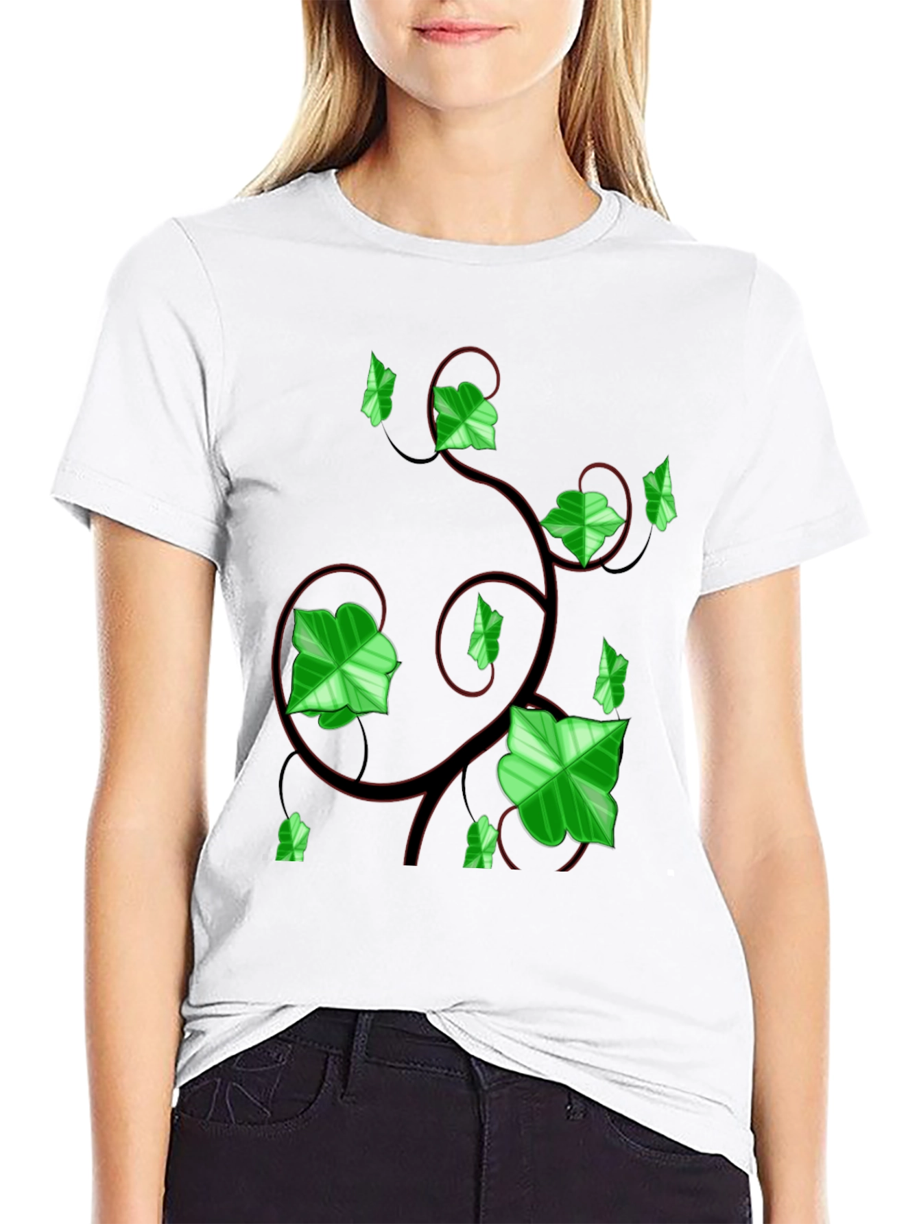 Ivy Vine Graphic Tee - Black