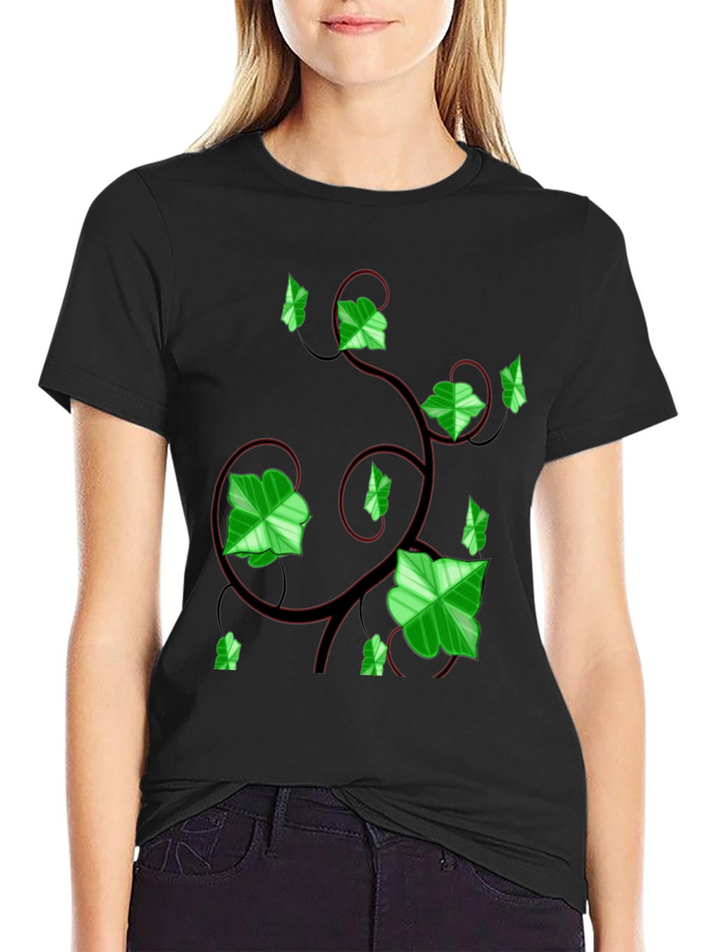 Ivy Vine Graphic Tee - Black