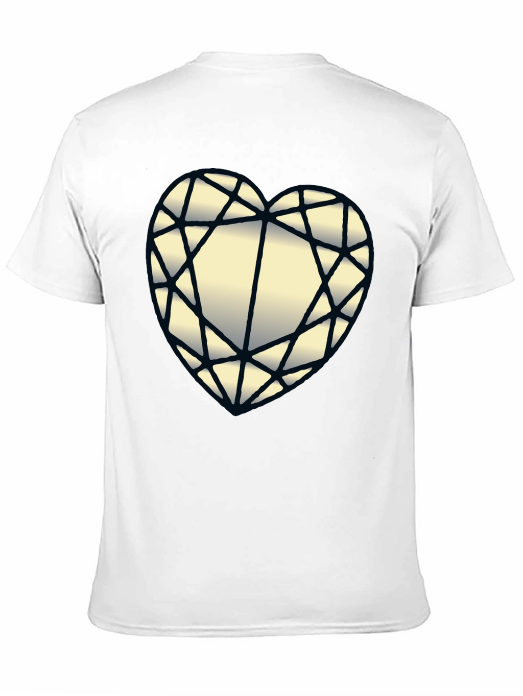 Diamond Heart Graphic Black T-Shirt