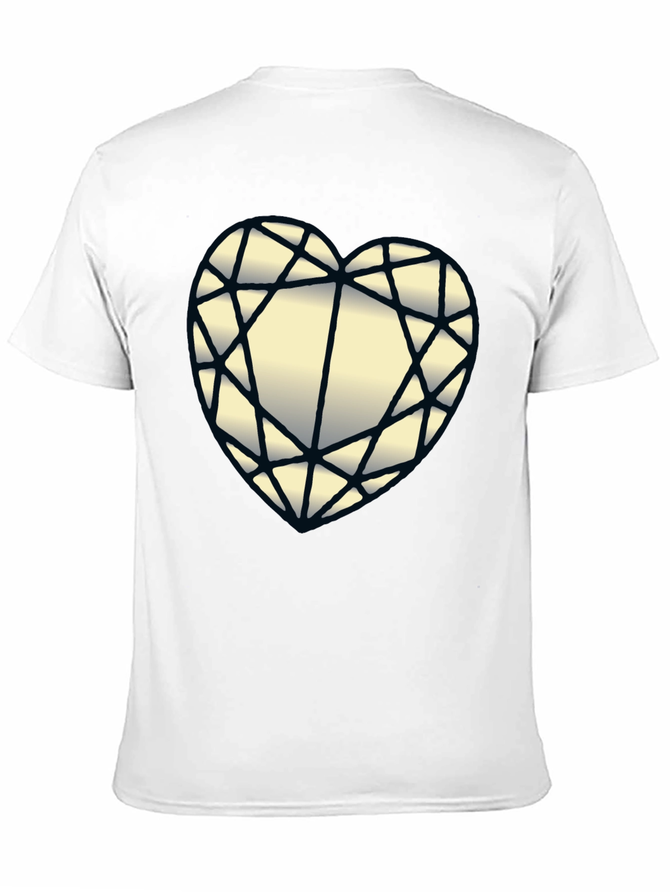 Diamond Heart Graphic Black T-Shirt