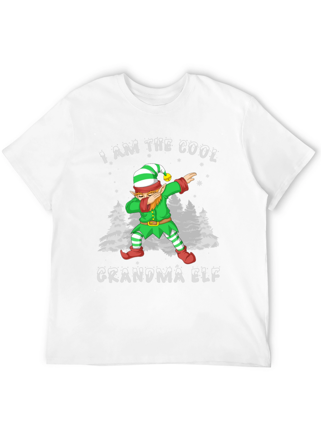 Cool Grandma Elf Dabbing Christmas T-Shirt