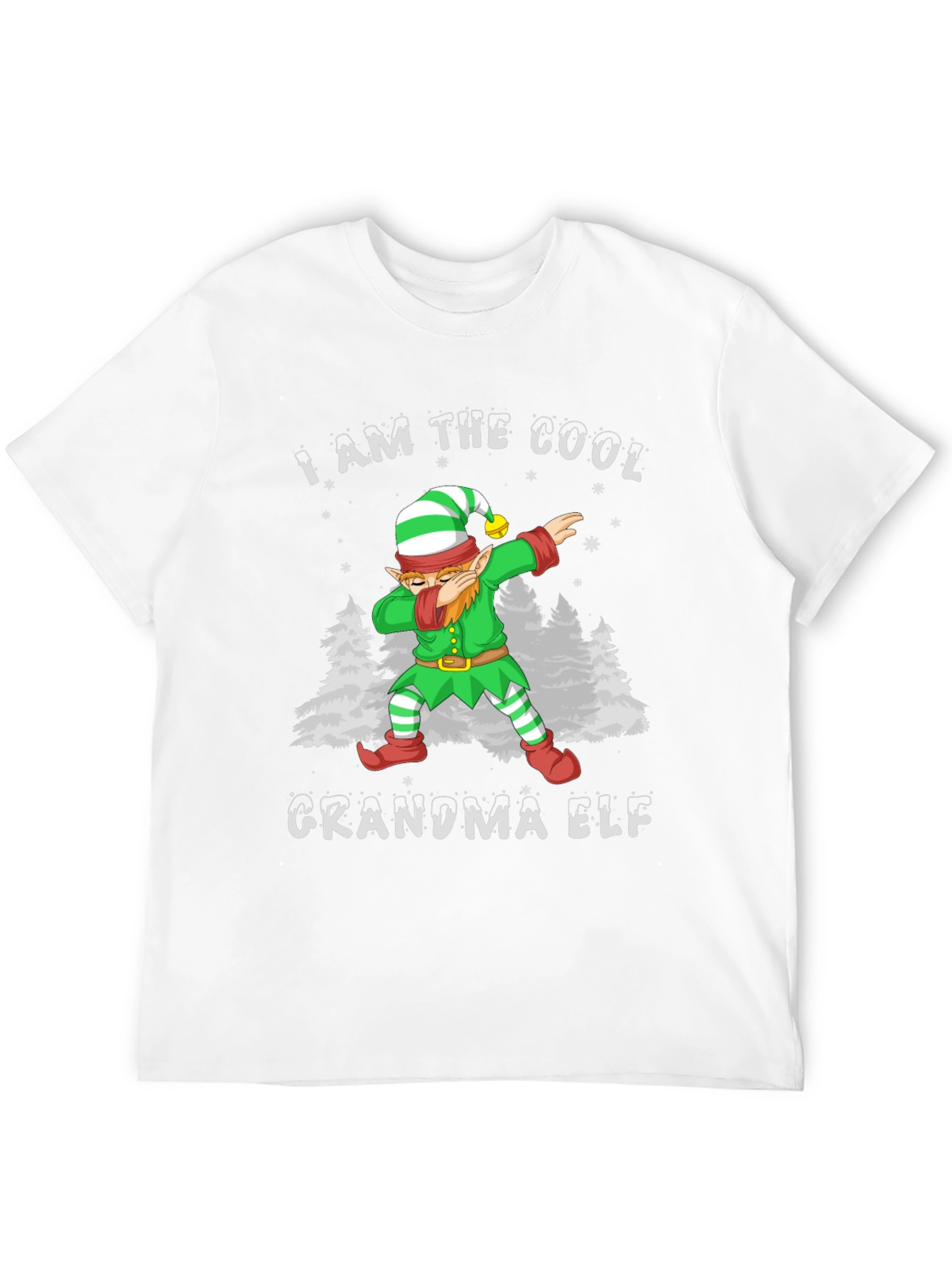 Cool Grandma Elf Dabbing Christmas T-Shirt