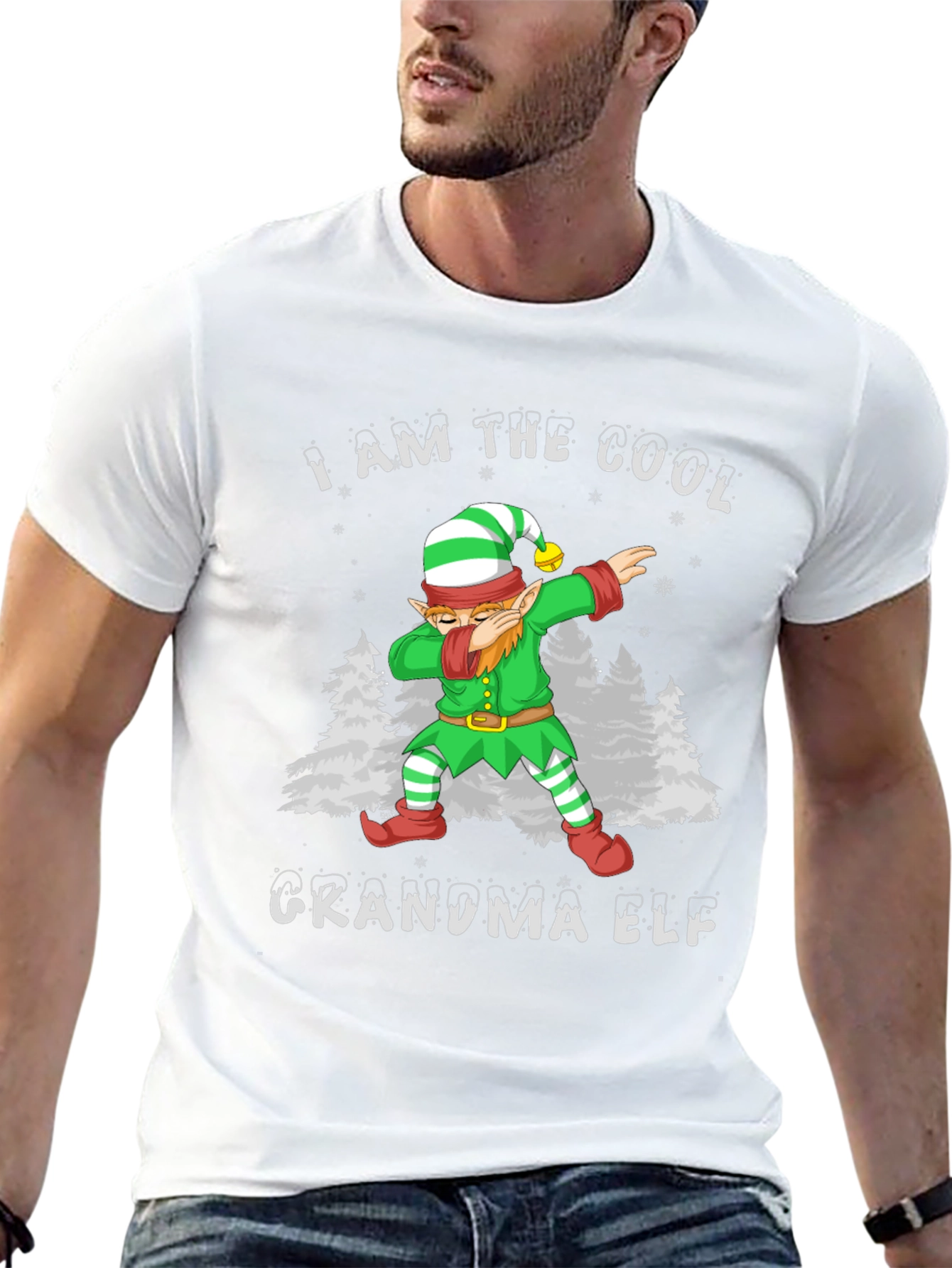 Cool Grandma Elf Dabbing Christmas T-Shirt