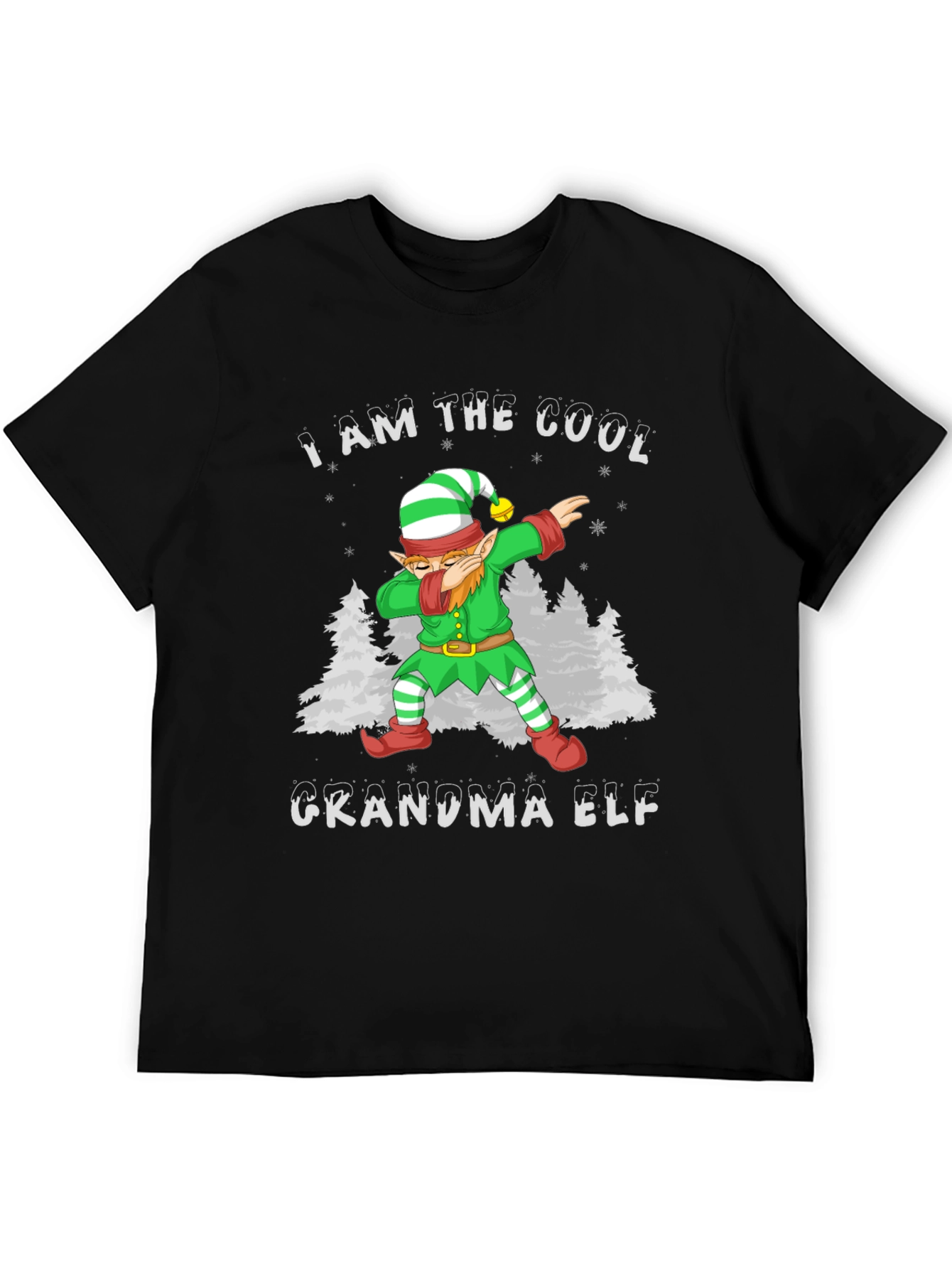 Cool Grandma Elf Dabbing Christmas T-Shirt