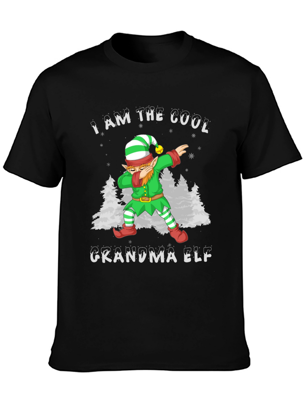 Cool Grandma Elf Dabbing Christmas T-Shirt