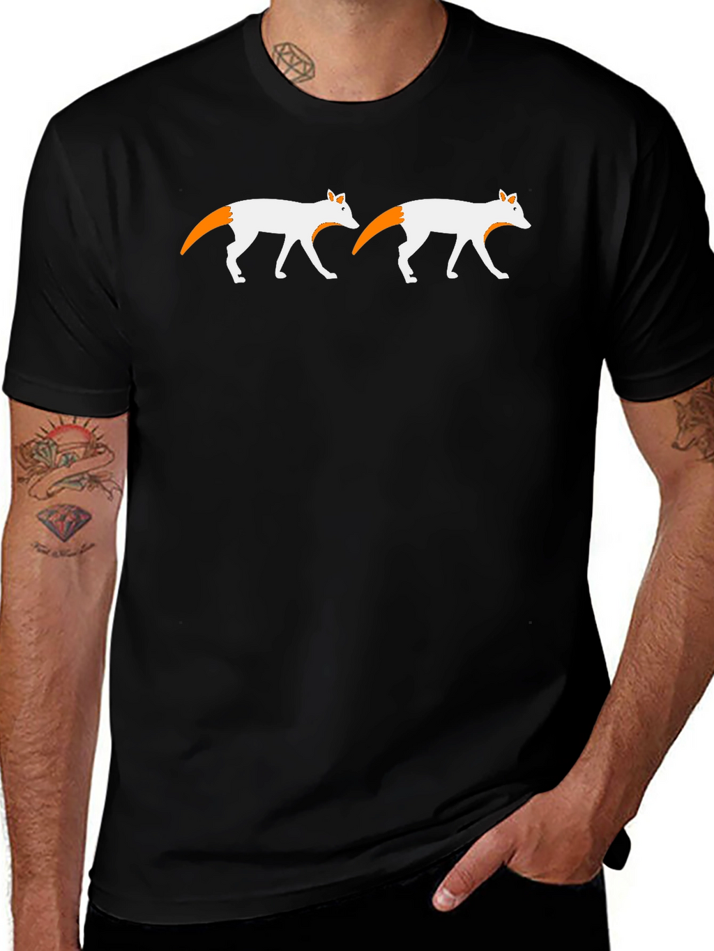Fox Design Black T-Shirt