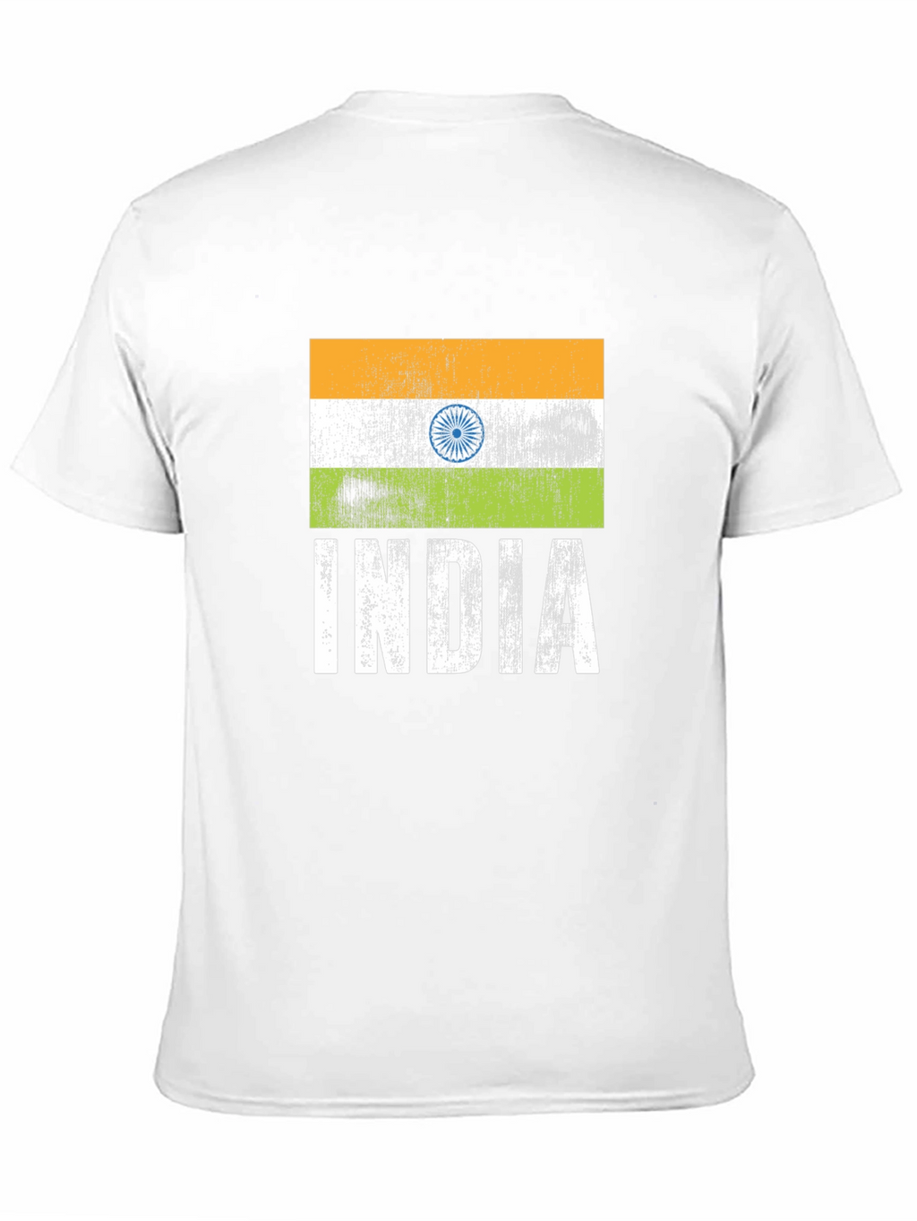 India Flag Graphic Tee - Black Cotton T-Shirt