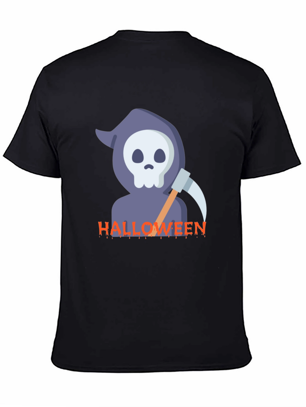 Halloween Reaper Graphic Black T-Shirt