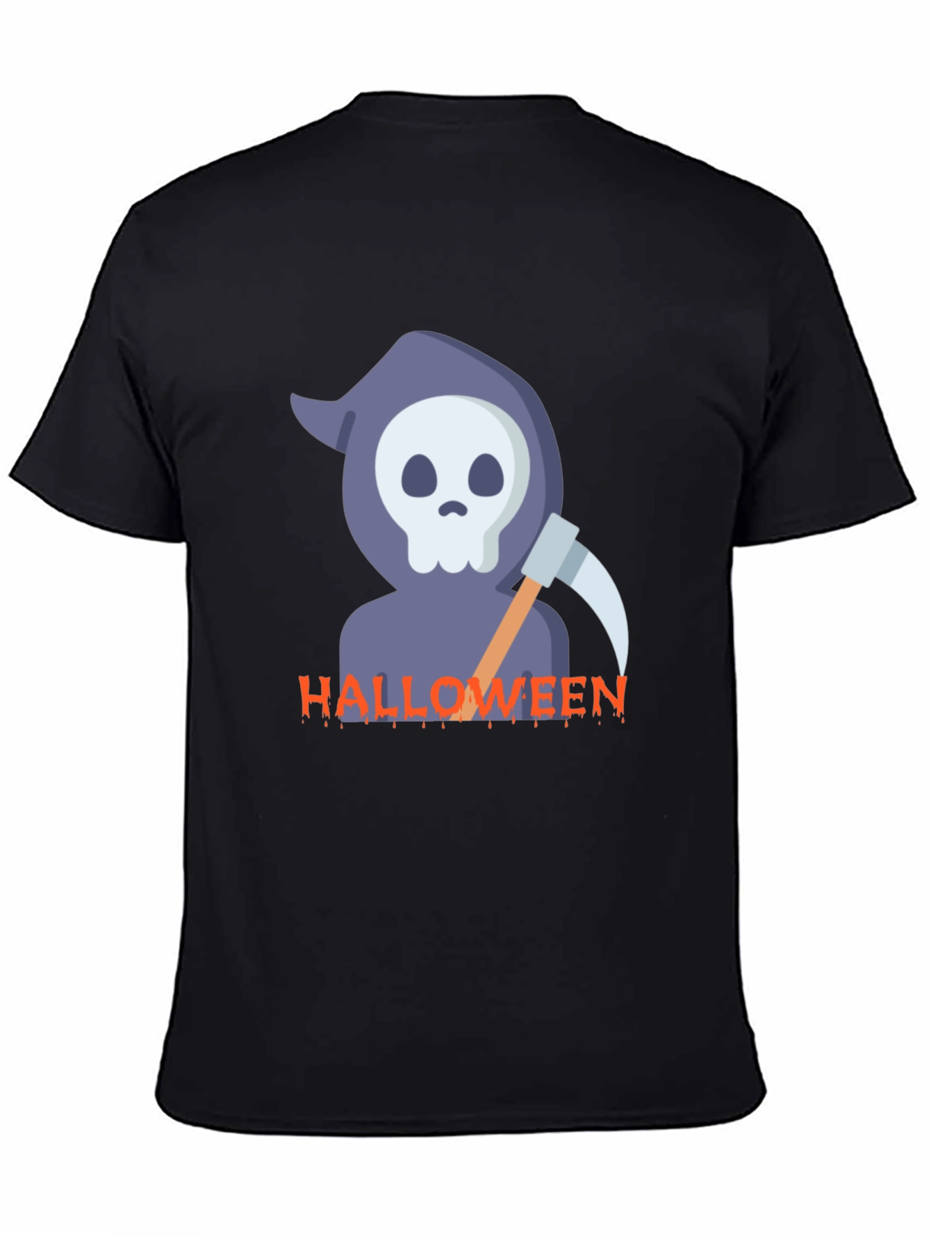 Halloween Reaper Graphic Black T-Shirt