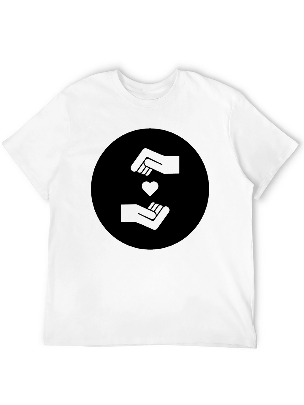 Heart Hands Graphic Black T-Shirt