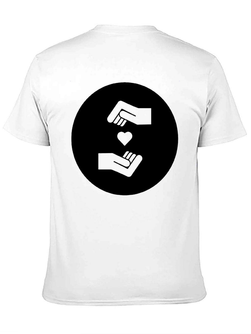 Heart Hands Graphic Black T-Shirt