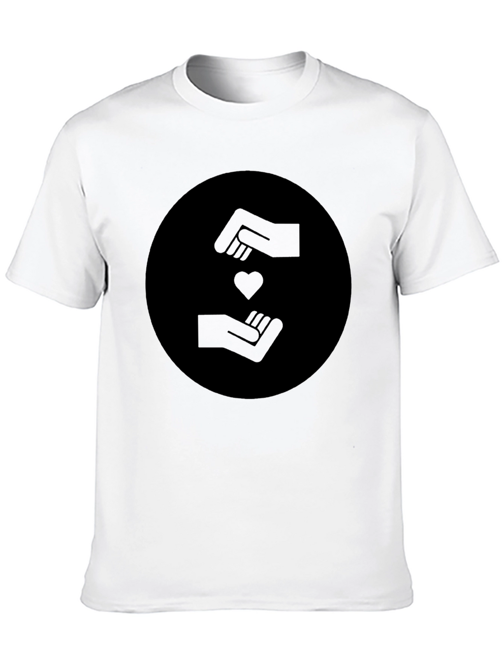 Heart Hands Graphic Black T-Shirt
