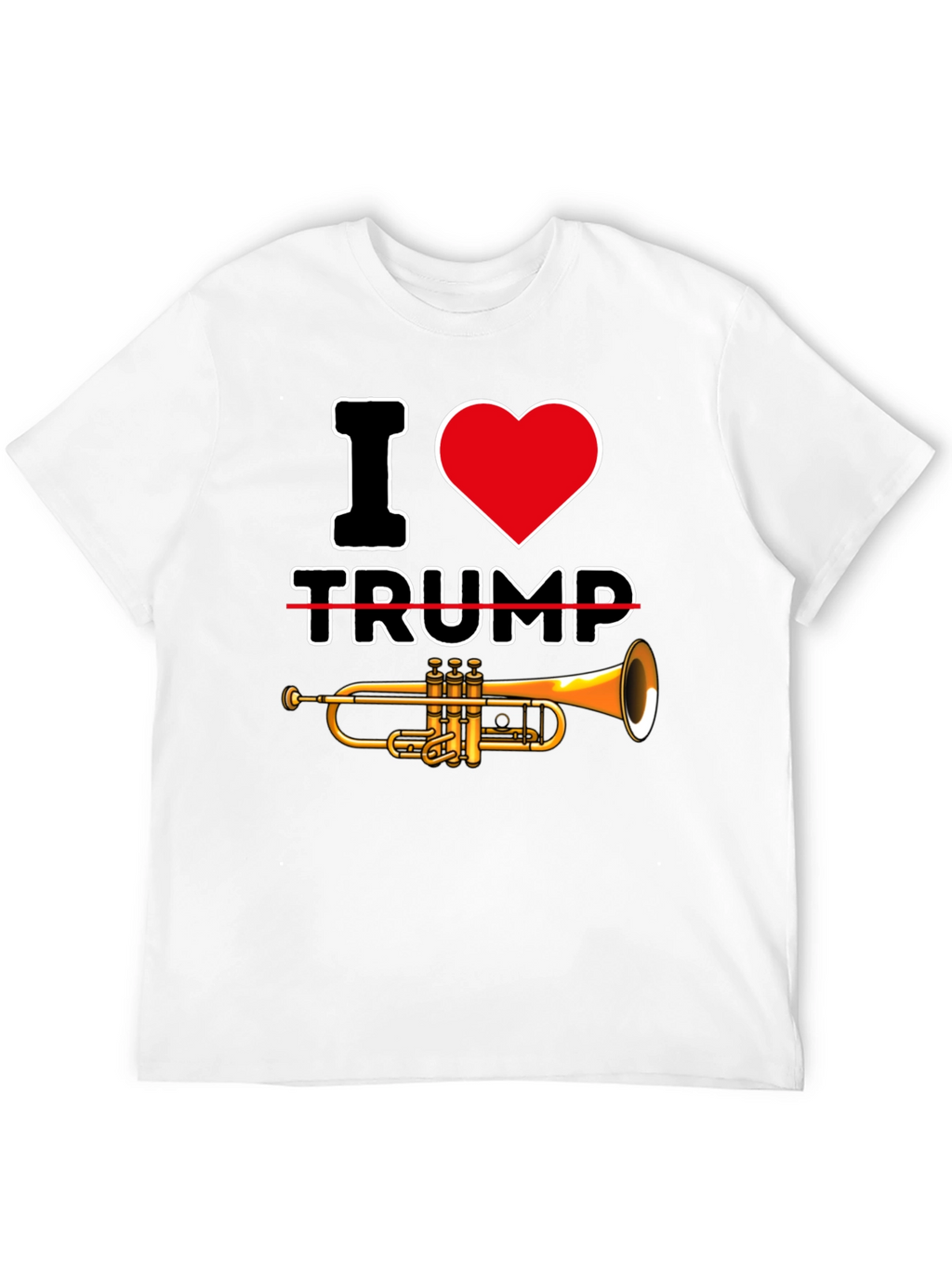 I Heart Trump-et Black Graphic Tee