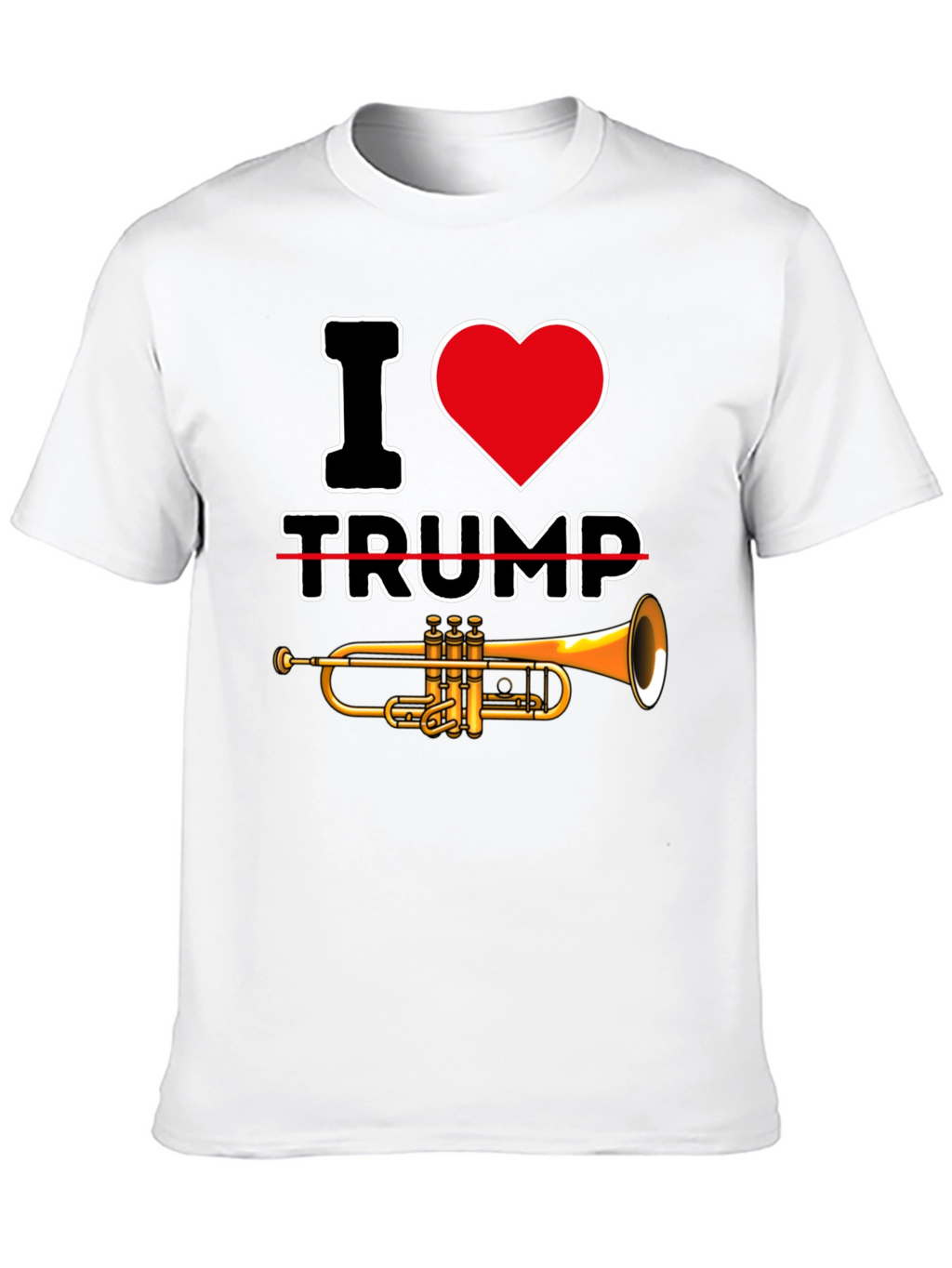 I Heart Trump-et Black Graphic Tee
