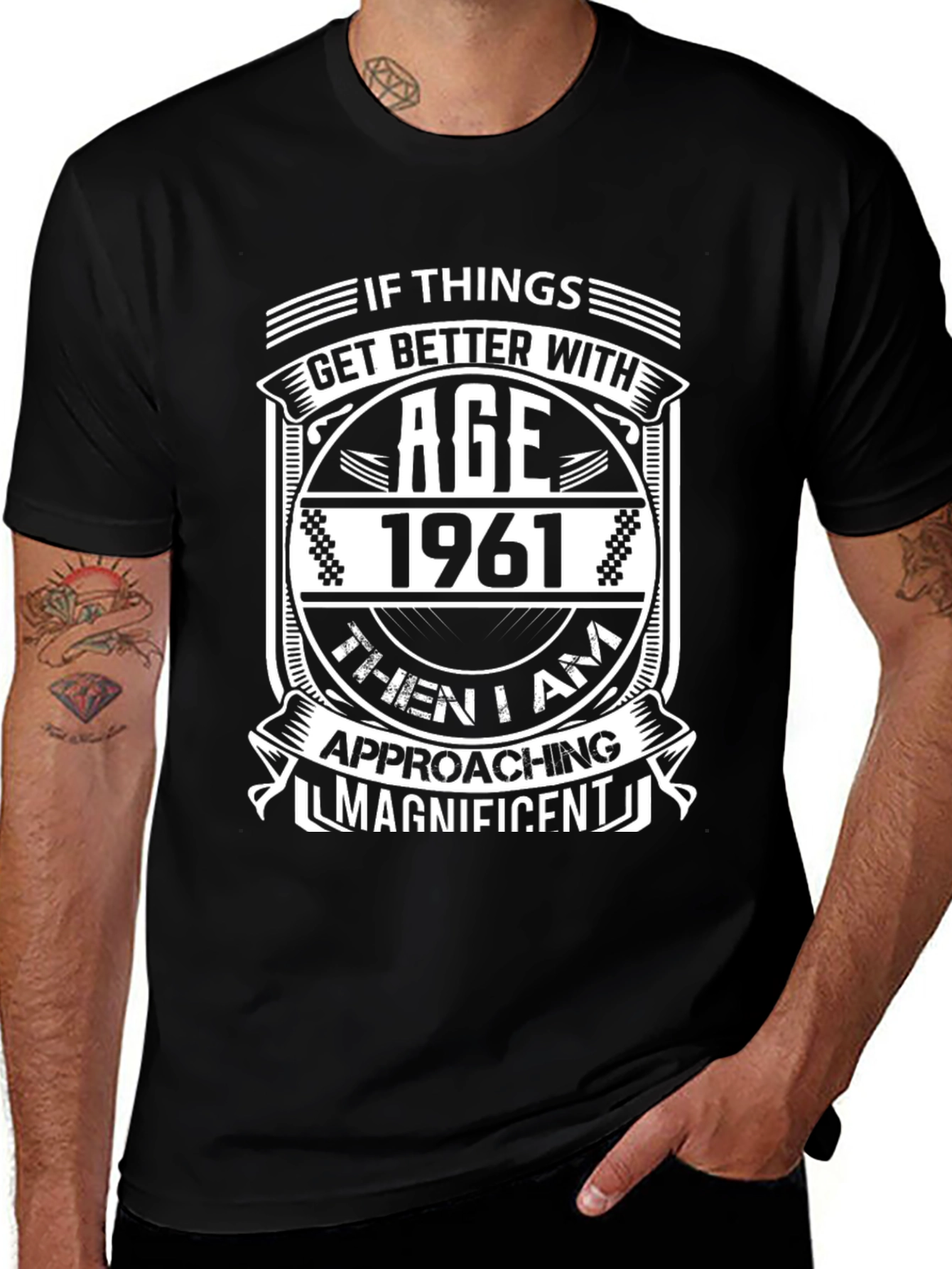 Vintage 1961 Birthday T-Shirt - Approaching Magnificent
