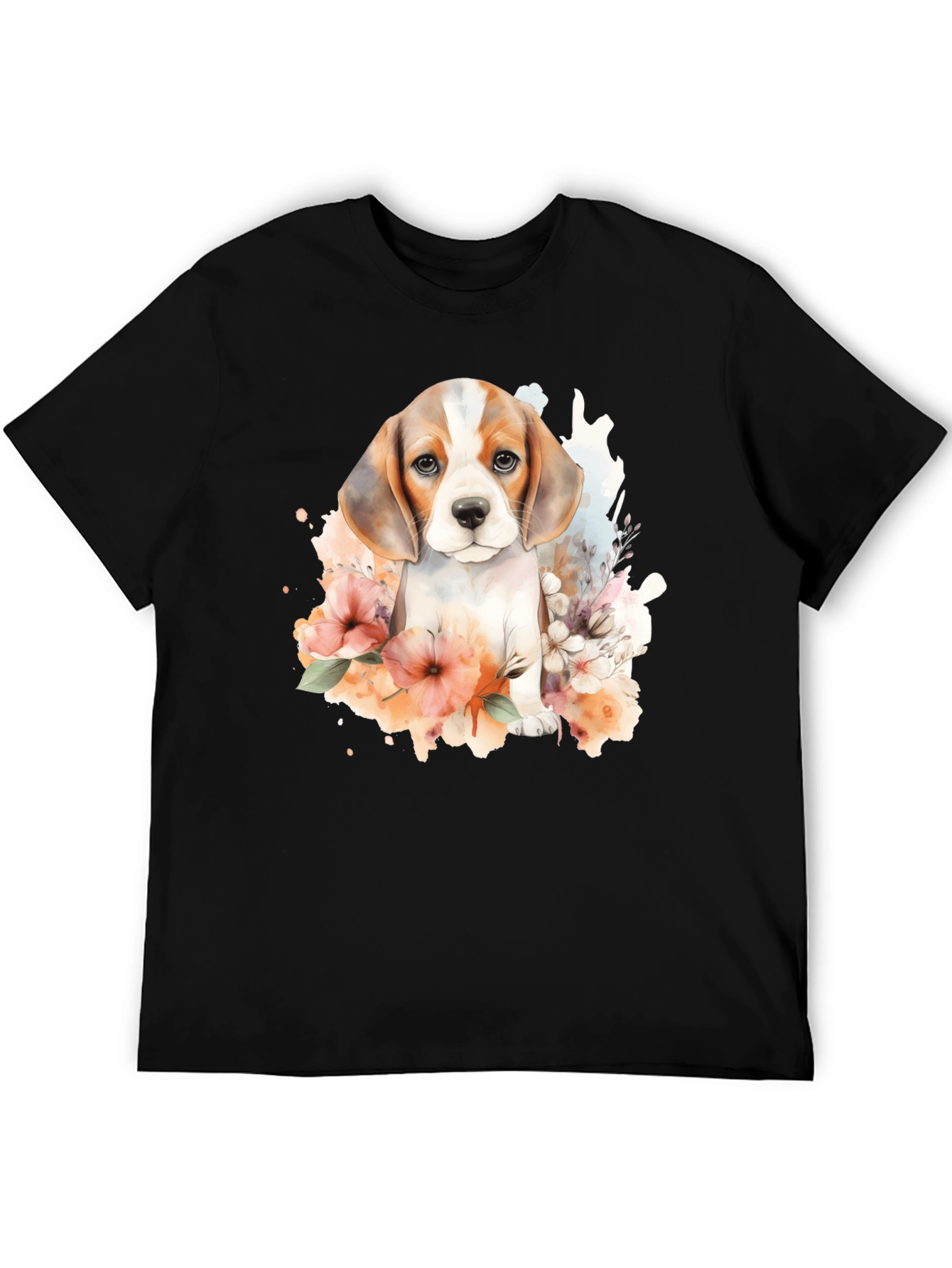 Beagle Puppy Floral T-Shirt