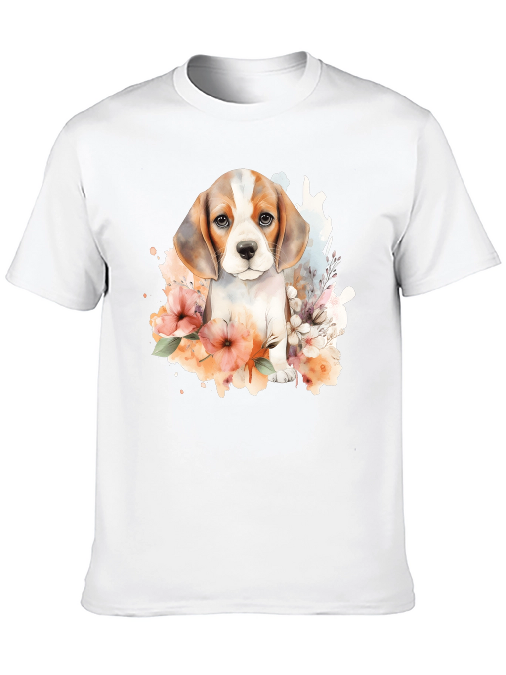 Beagle Puppy Floral T-Shirt