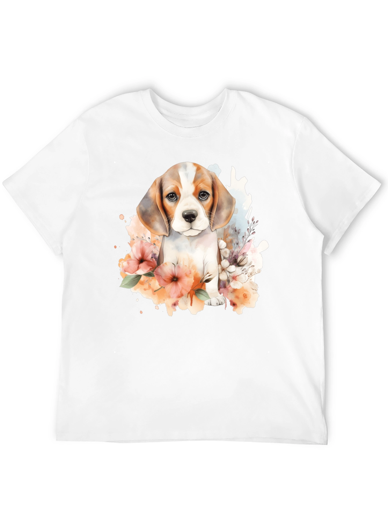 Beagle Puppy Floral T-Shirt