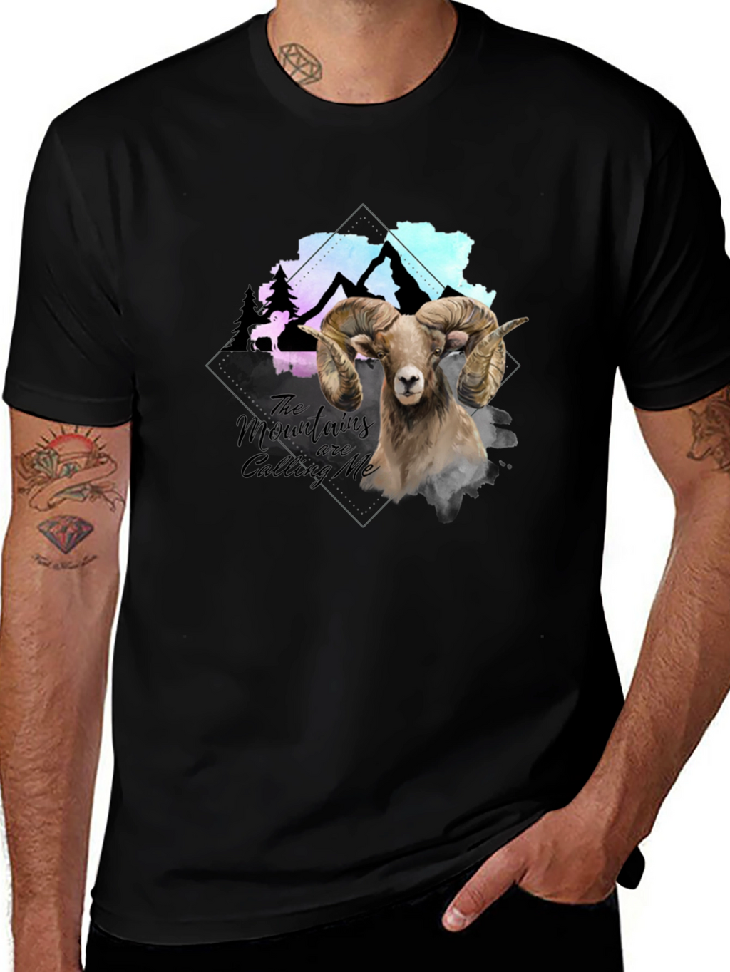 Mountain Calling Ram Graphic T-Shirt