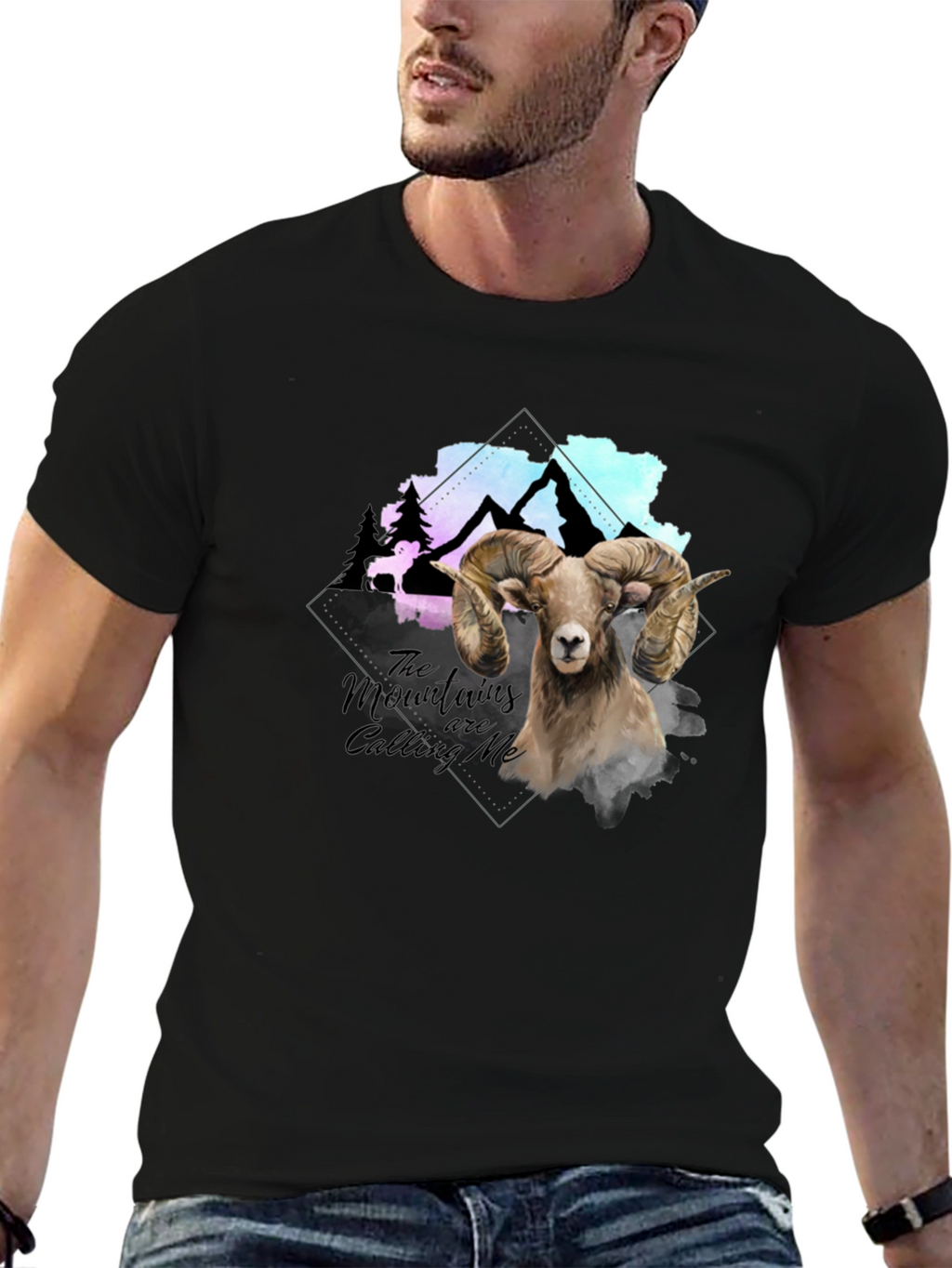 Mountain Calling Ram Graphic T-Shirt