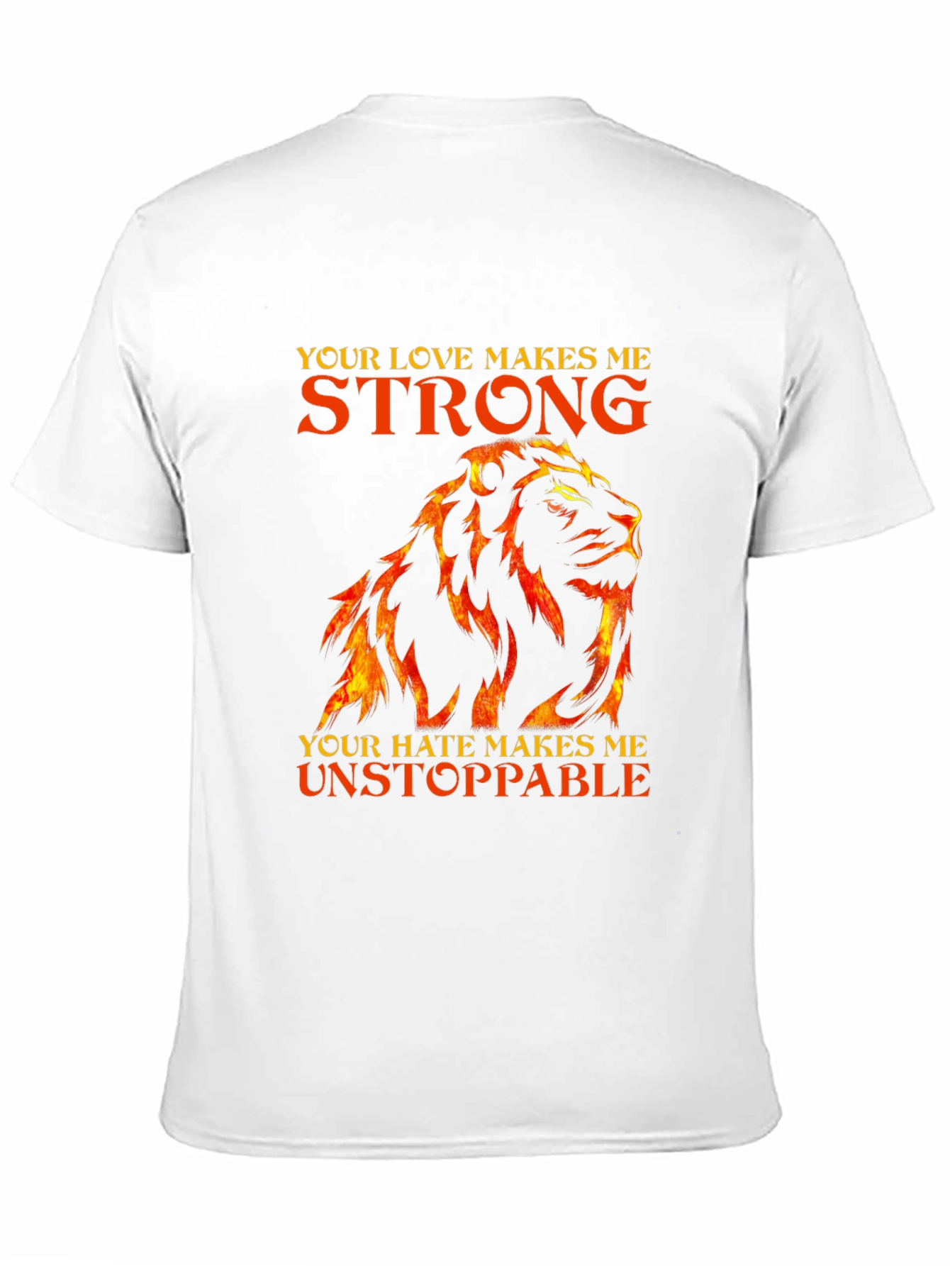 Lion Love Hate Graphic T-Shirt - Strong Unstoppable
