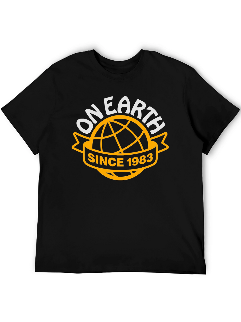 On Earth Since 1983 Black T-Shirt