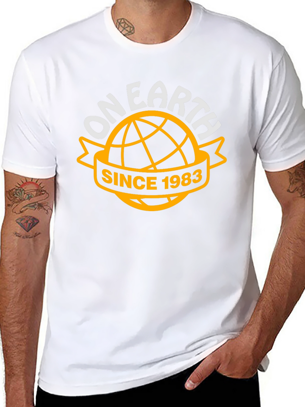 On Earth Since 1983 Black T-Shirt