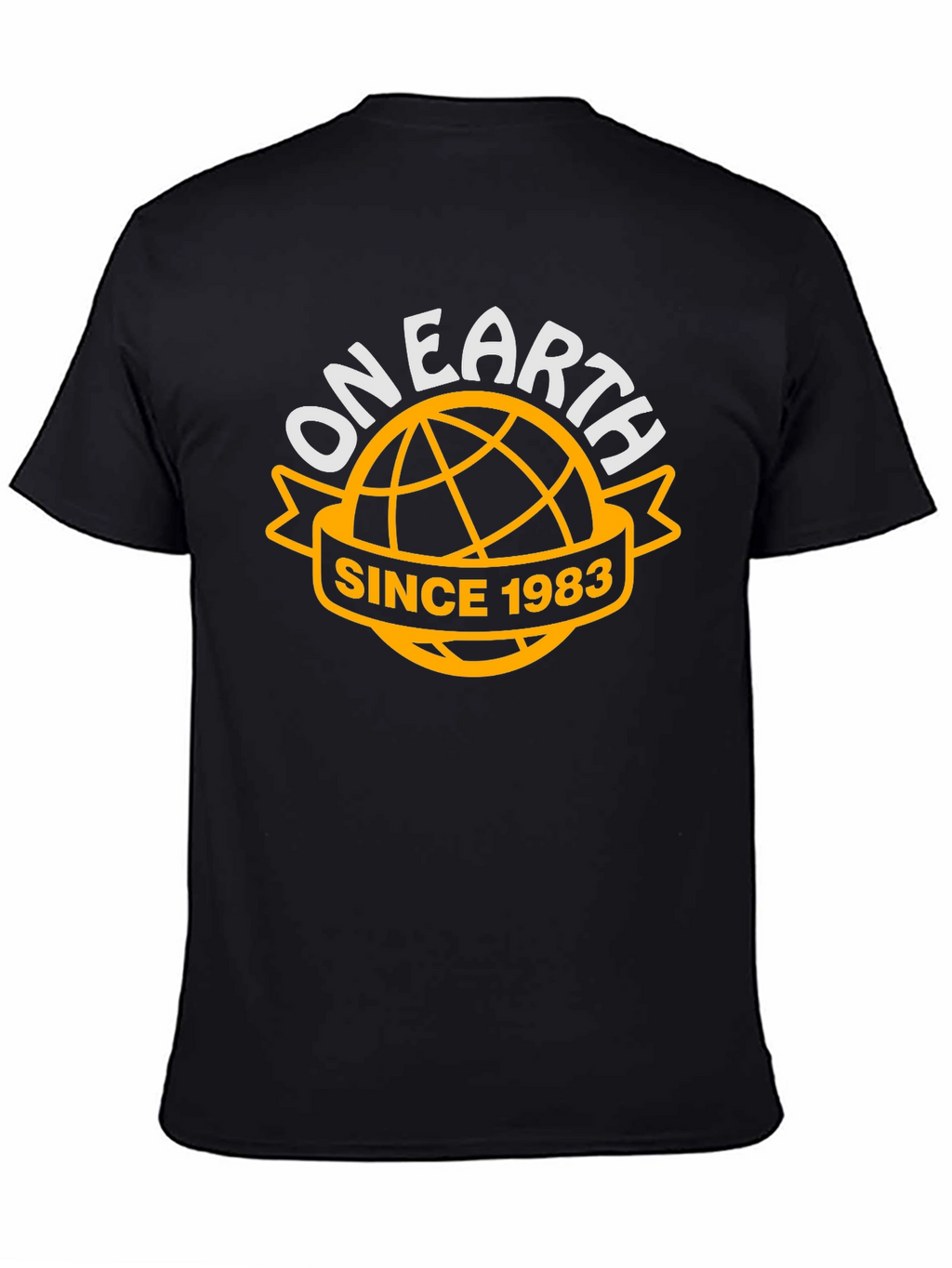 On Earth Since 1983 Black T-Shirt