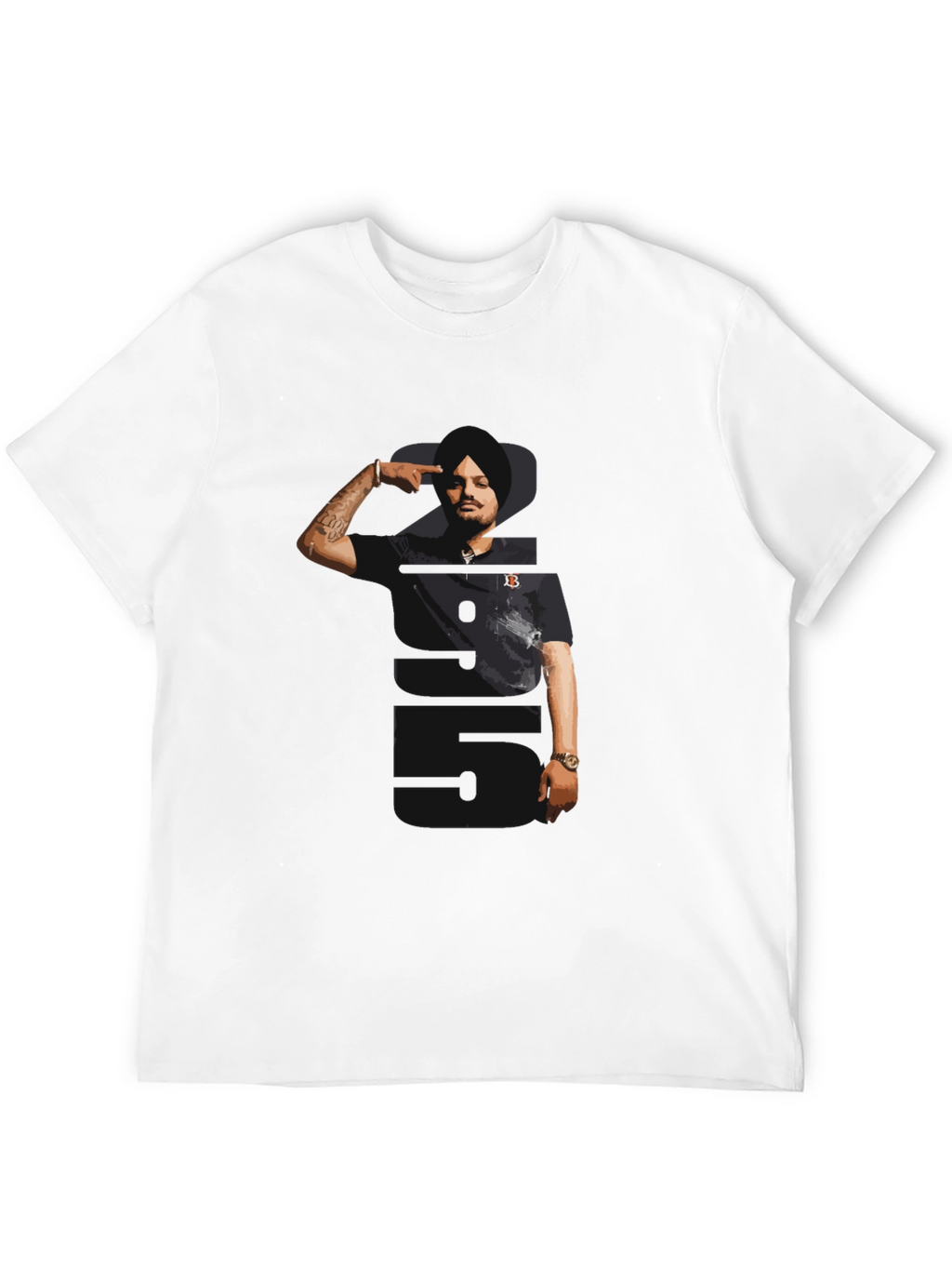 Sidhu Moose Wala Tribute Graphic Tee - Black