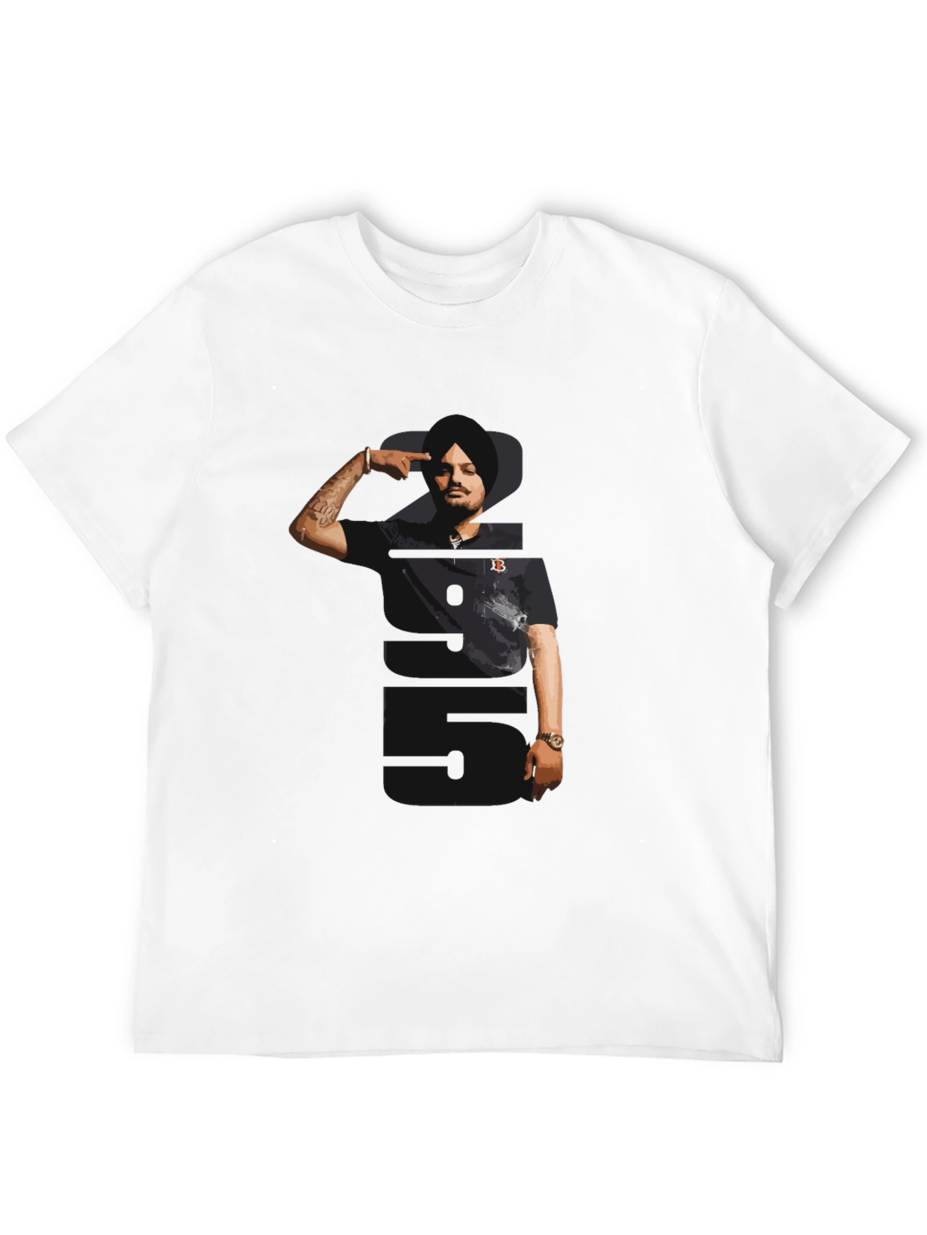 Sidhu Moose Wala Tribute Graphic Tee - Black