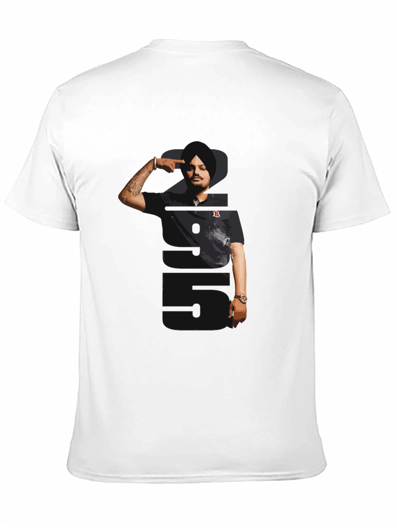 Sidhu Moose Wala Tribute Graphic Tee - Black