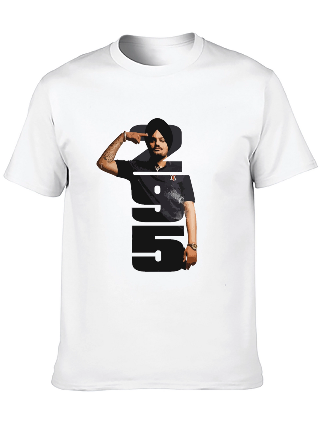 Sidhu Moose Wala Tribute Graphic Tee - Black