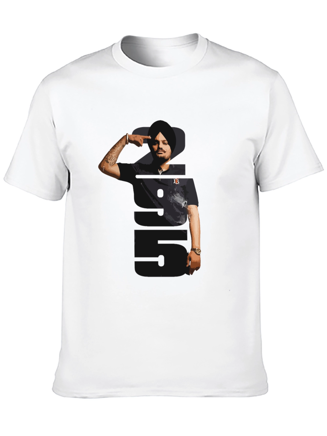 Sidhu Moose Wala Tribute Graphic Tee - Black