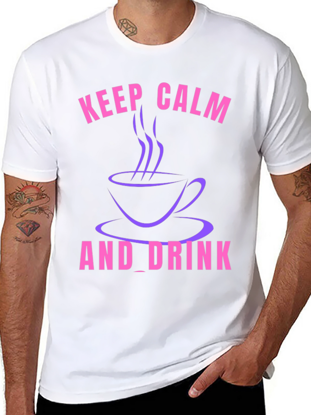 Keep Calm and Drink T-Shirt - Coffee Lover Tee