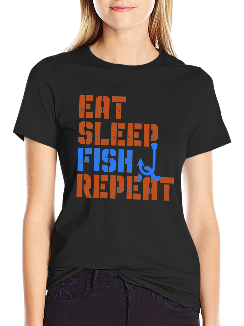Eat Sleep Fish Repeat T-Shirt - Fishing Lover Tee