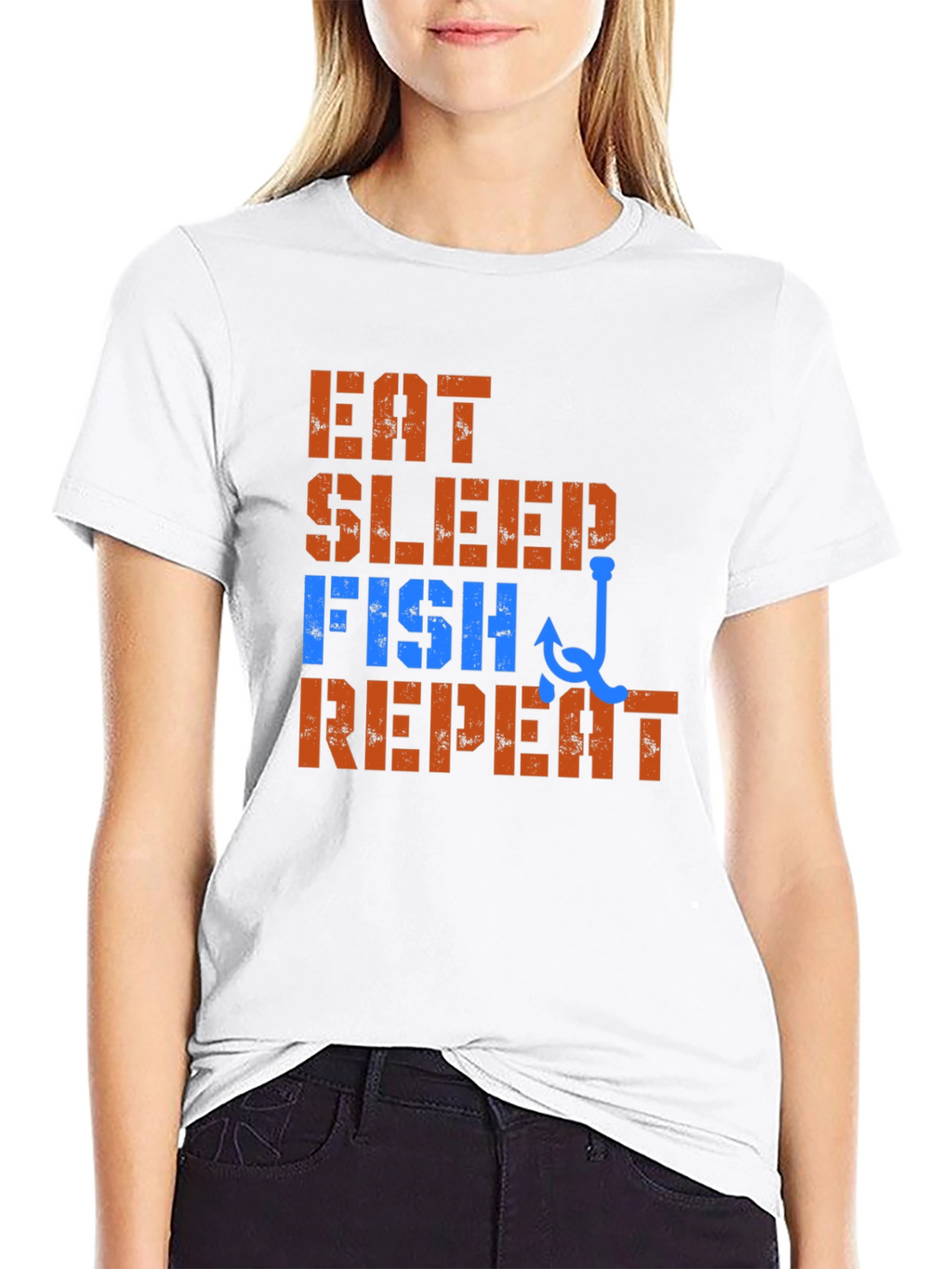 Eat Sleep Fish Repeat T-Shirt - Fishing Lover Tee