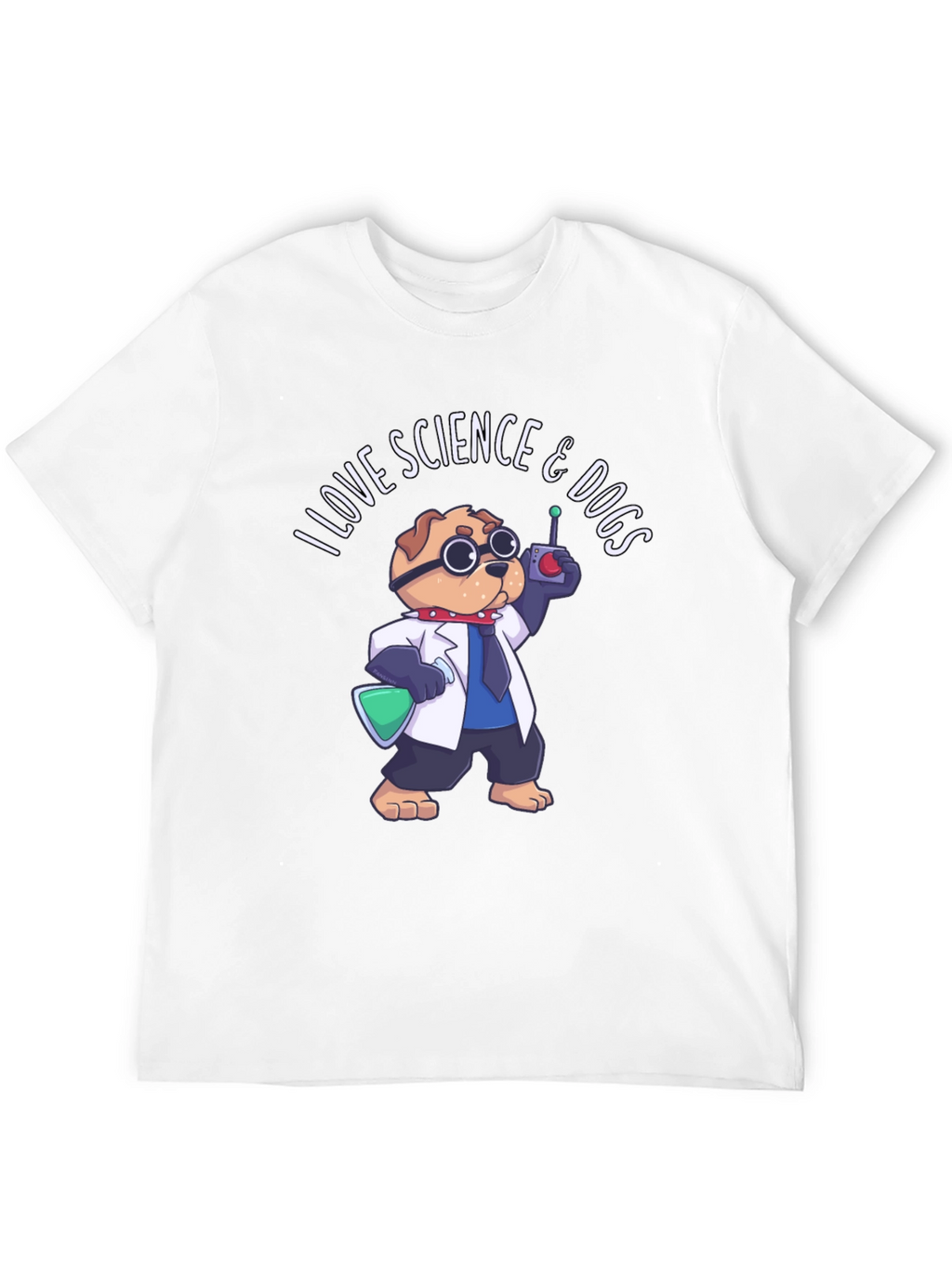 Science & Dogs T-Shirt - Black Cotton Tee
