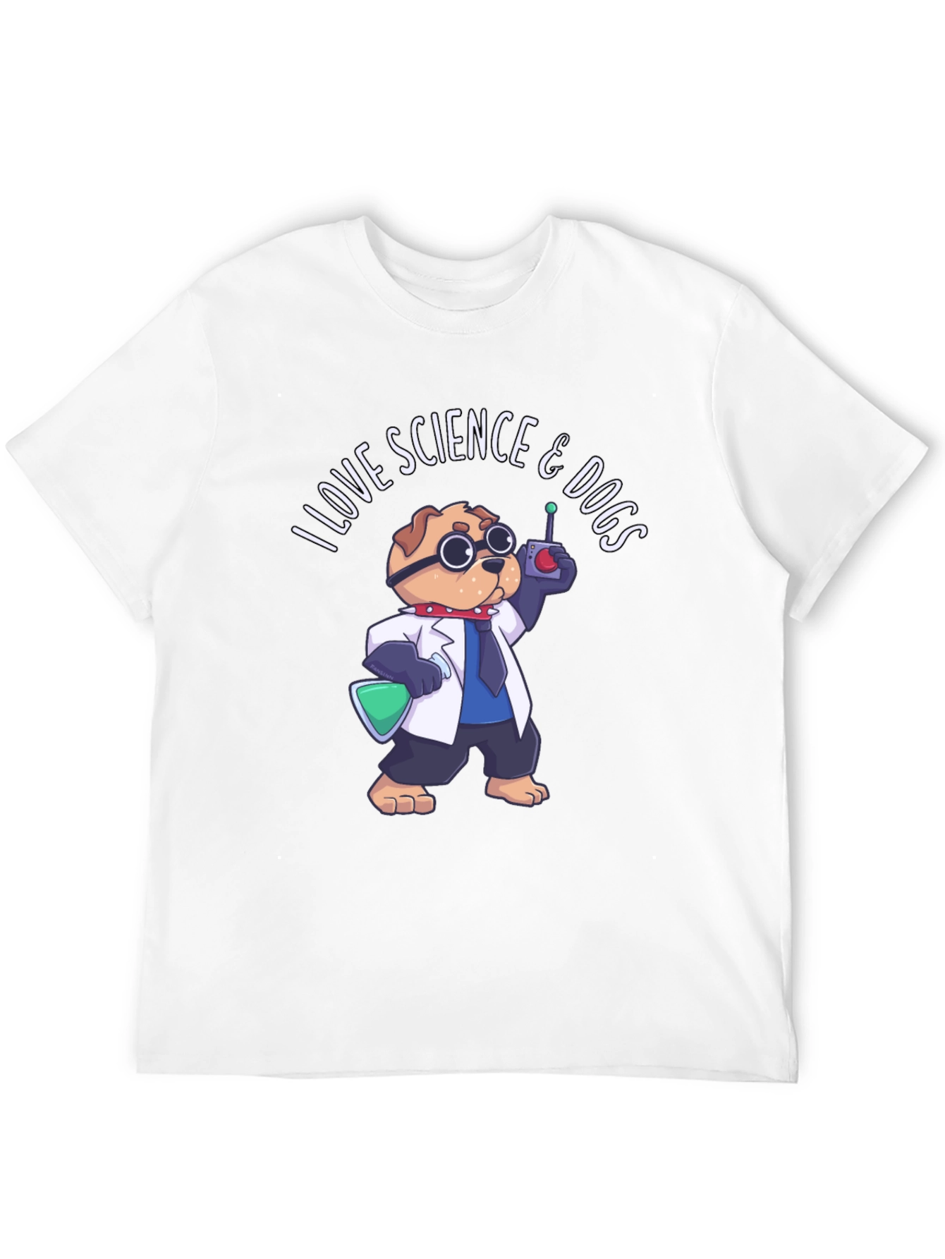 Science & Dogs T-Shirt - Black Cotton Tee