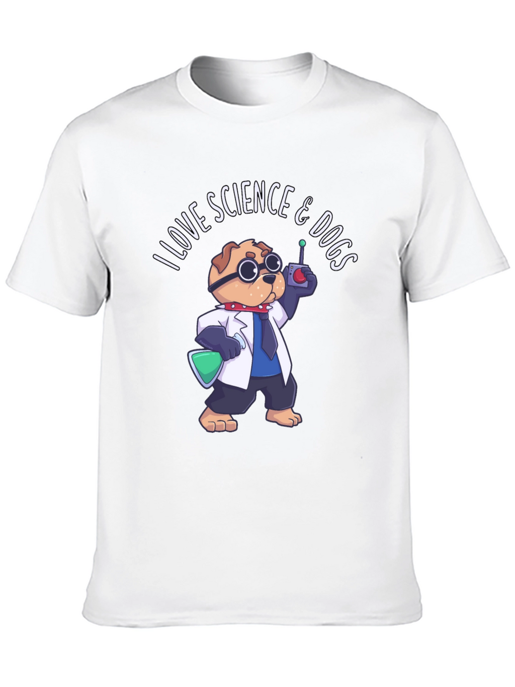 Science & Dogs T-Shirt - Black Cotton Tee
